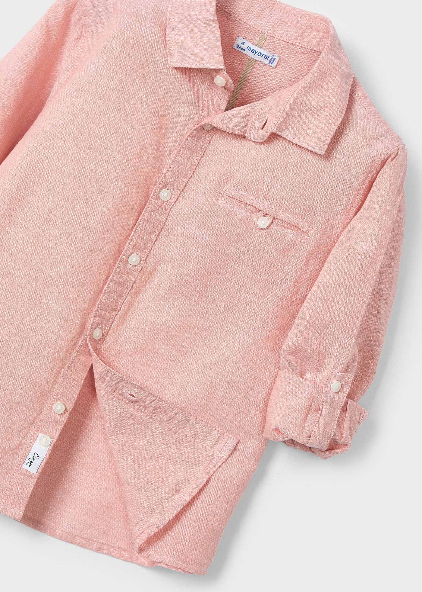 Boy Long Sleeve Linen Shirt