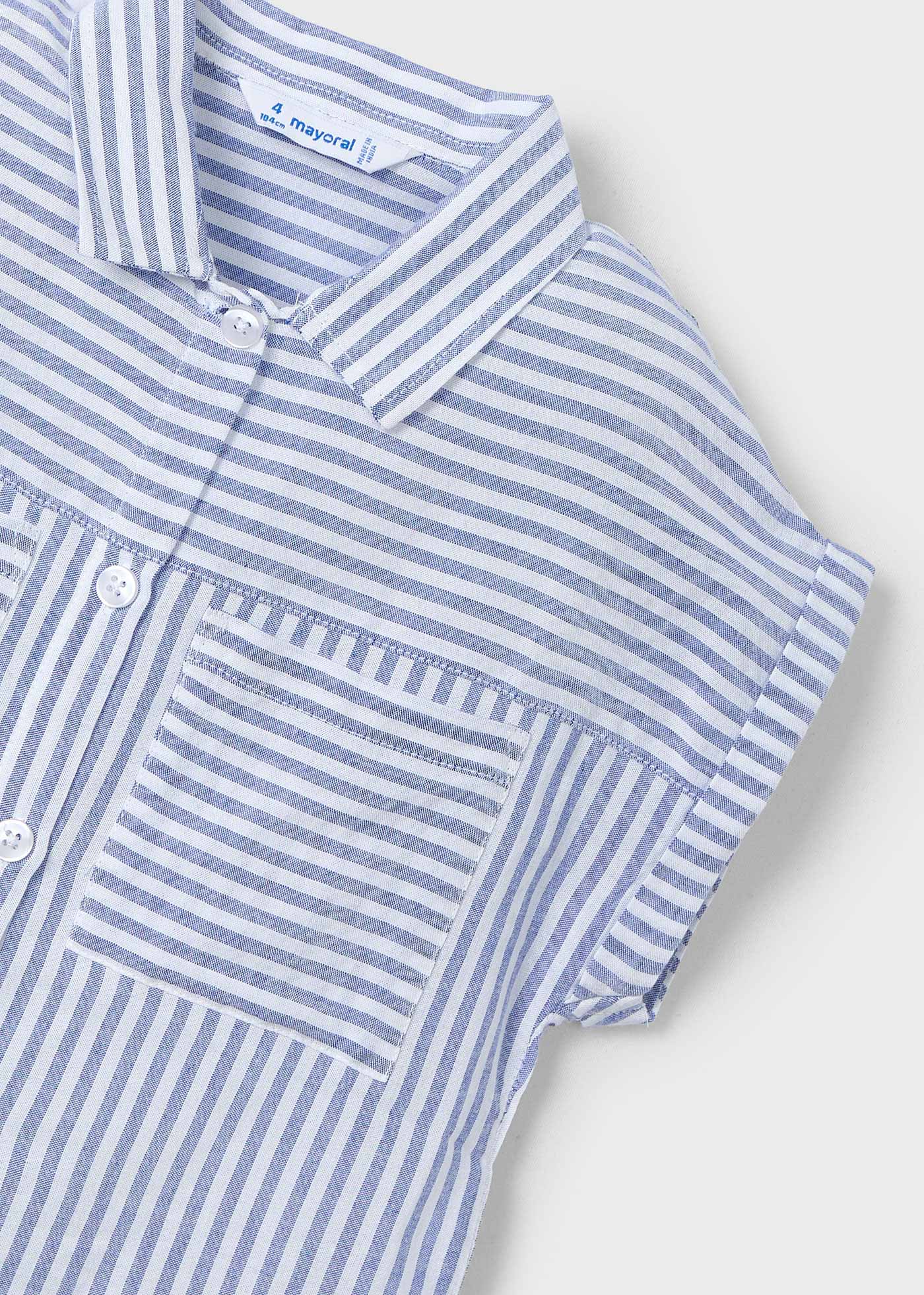Blusa con top righe bambina