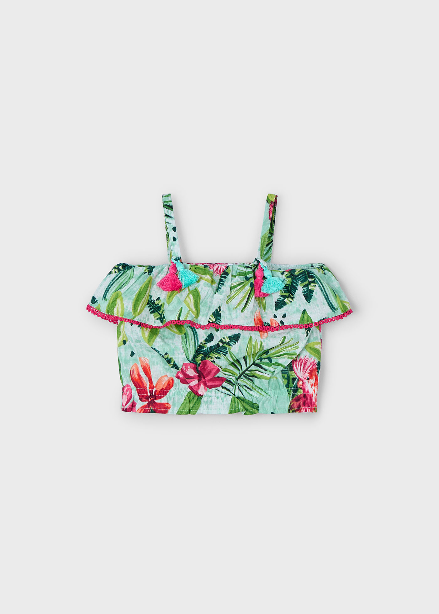 Blusa stampata volant bambina