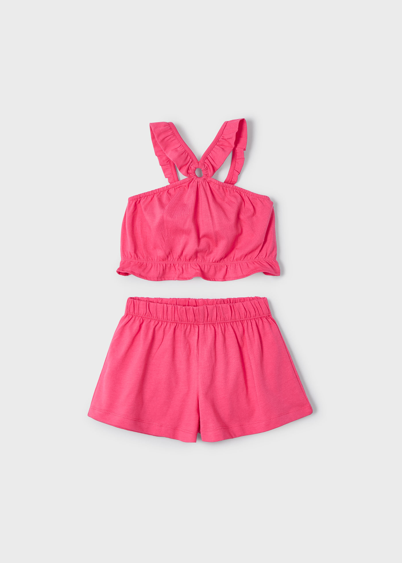 Conjunto short y top arandela niña