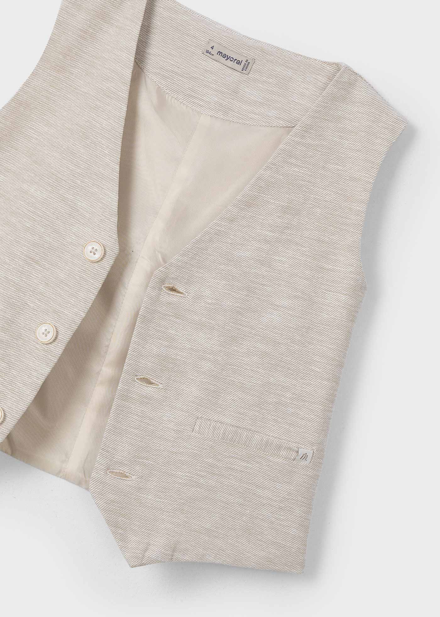 Boy Linen Suit Vest