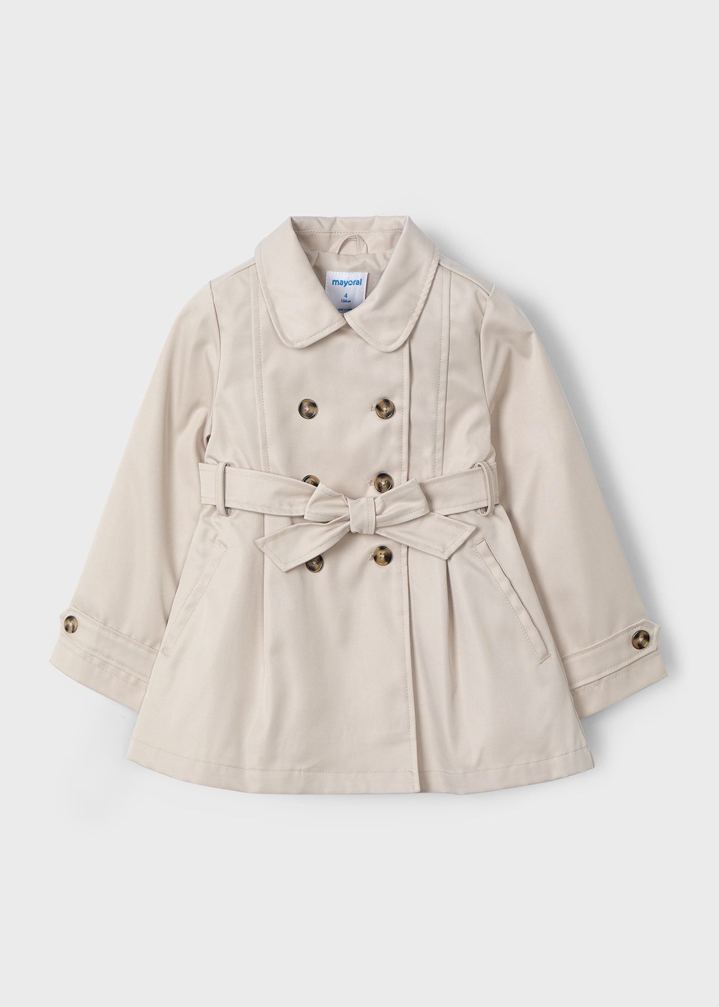 Girl Belted Trench Coat