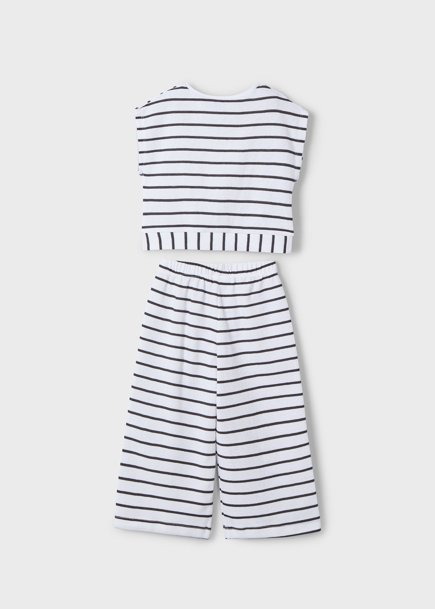 Completo pantalone  e maglietta righe bambina