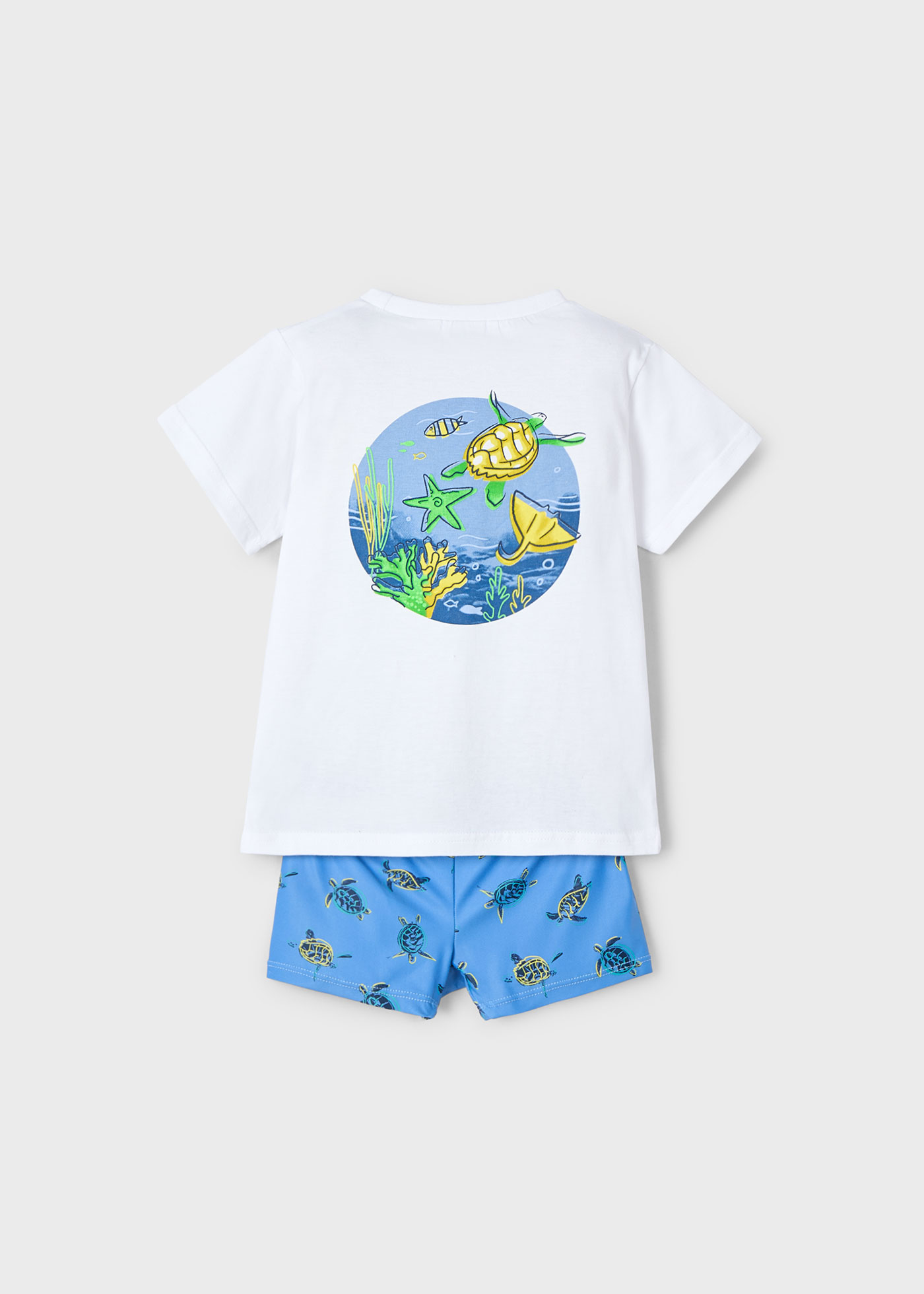 Conjunto de banho e t-shirt proteção solar menino