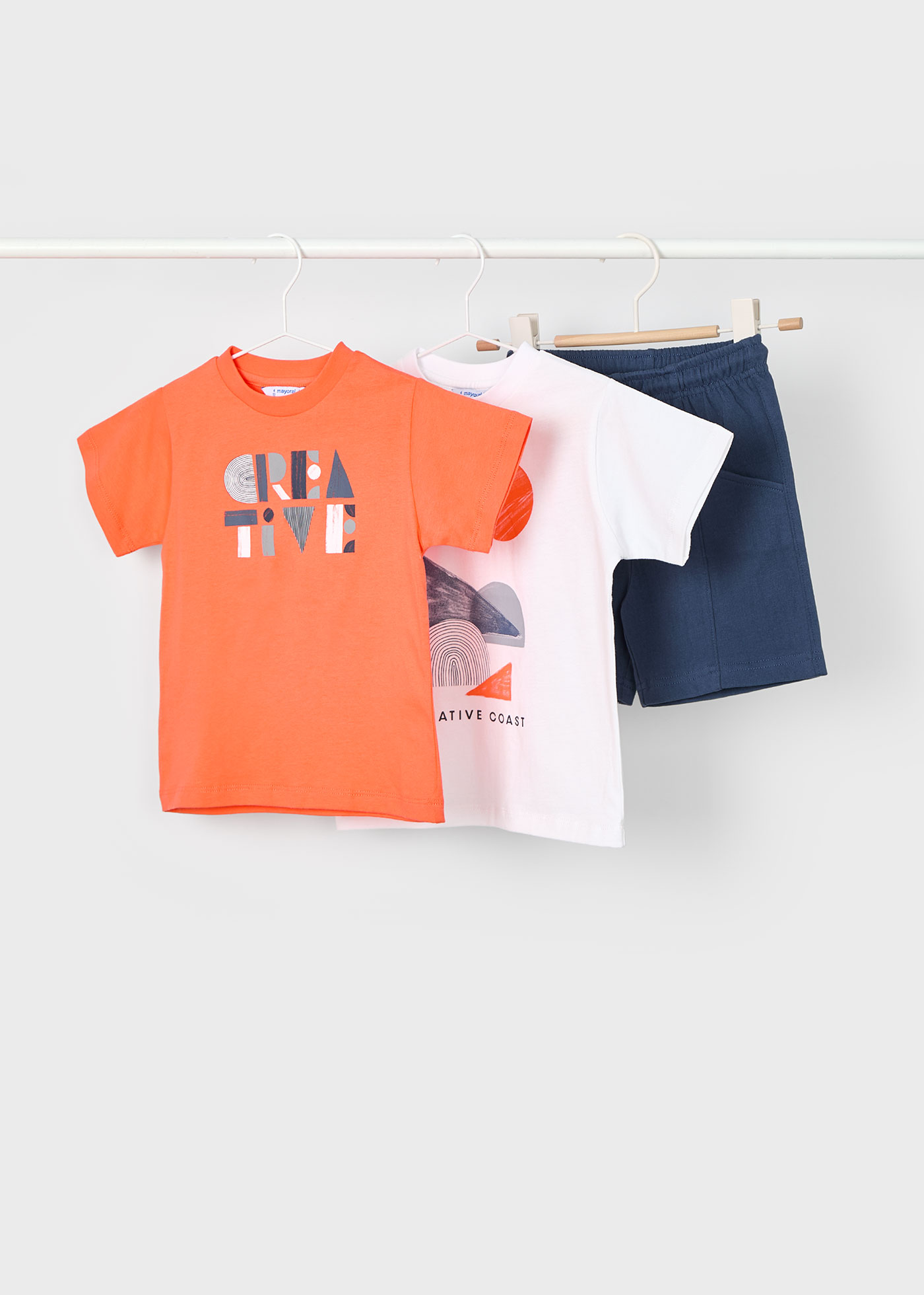 Set 3 piese motiv geometric baiat