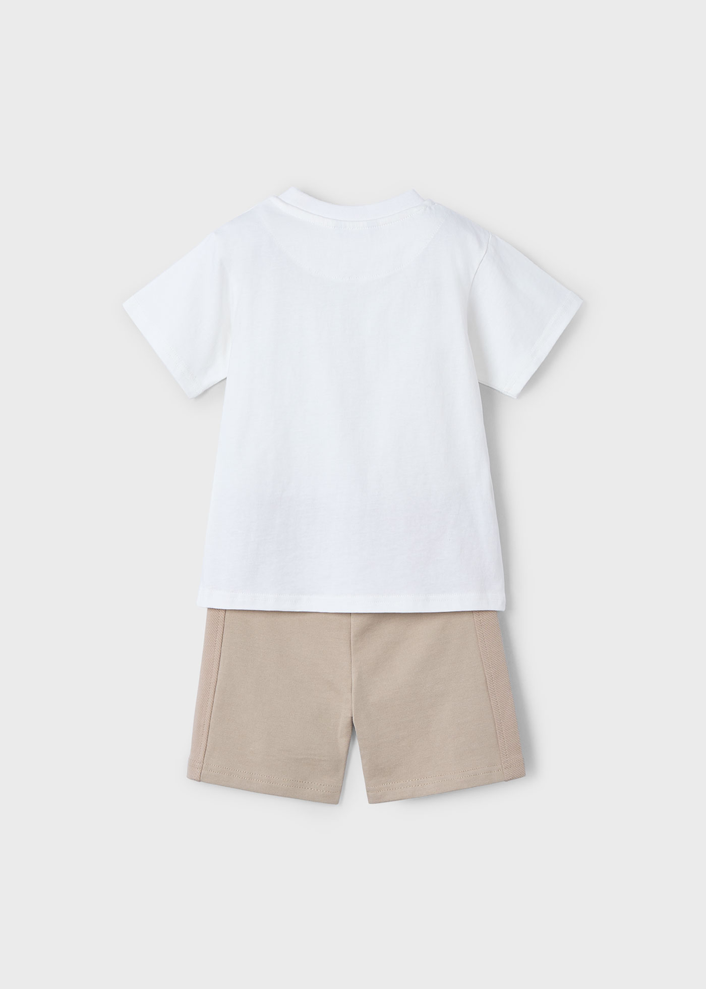 Boy text print shorts and t-shirt set