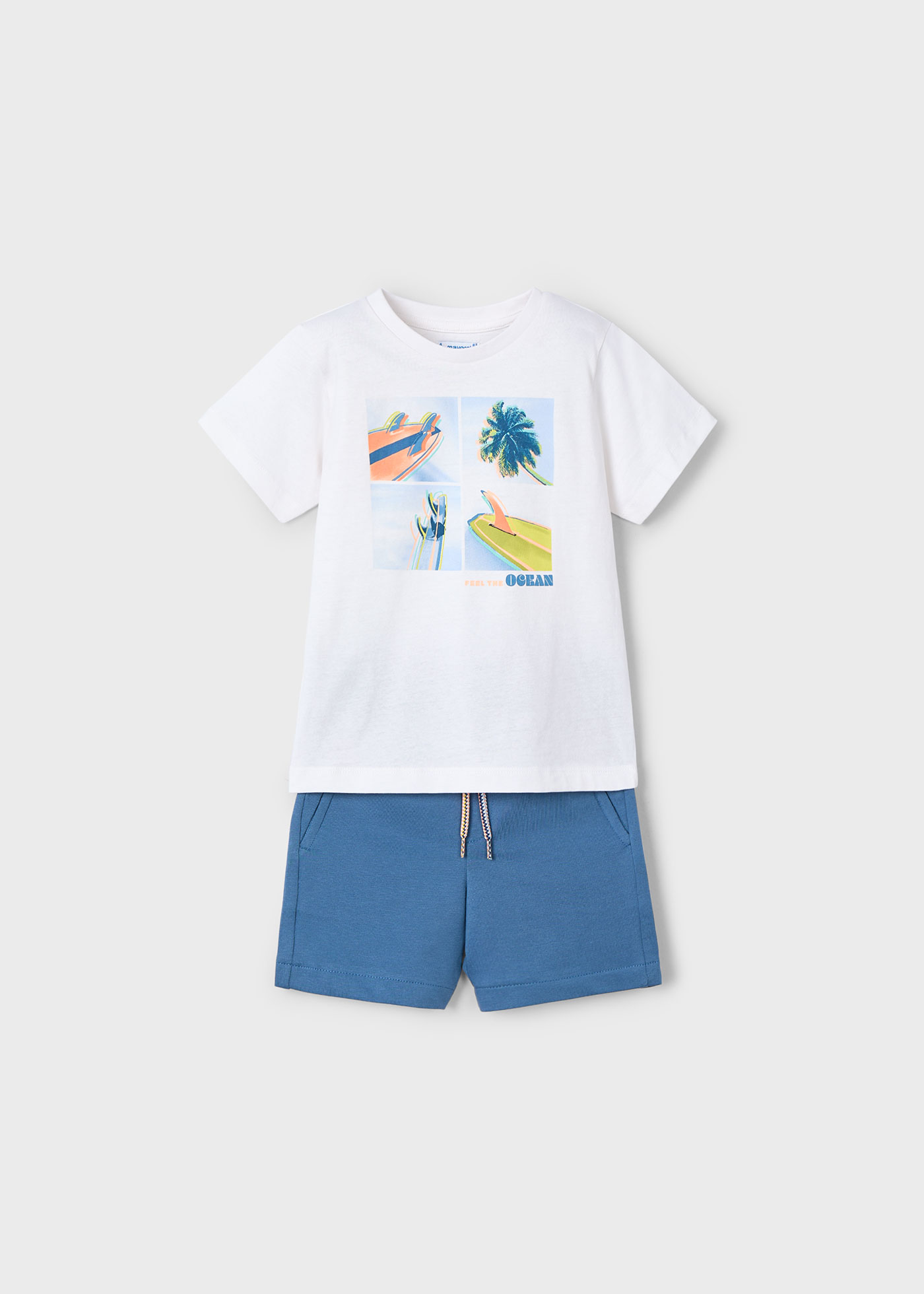 Boy surf print shorts and t-shirt set