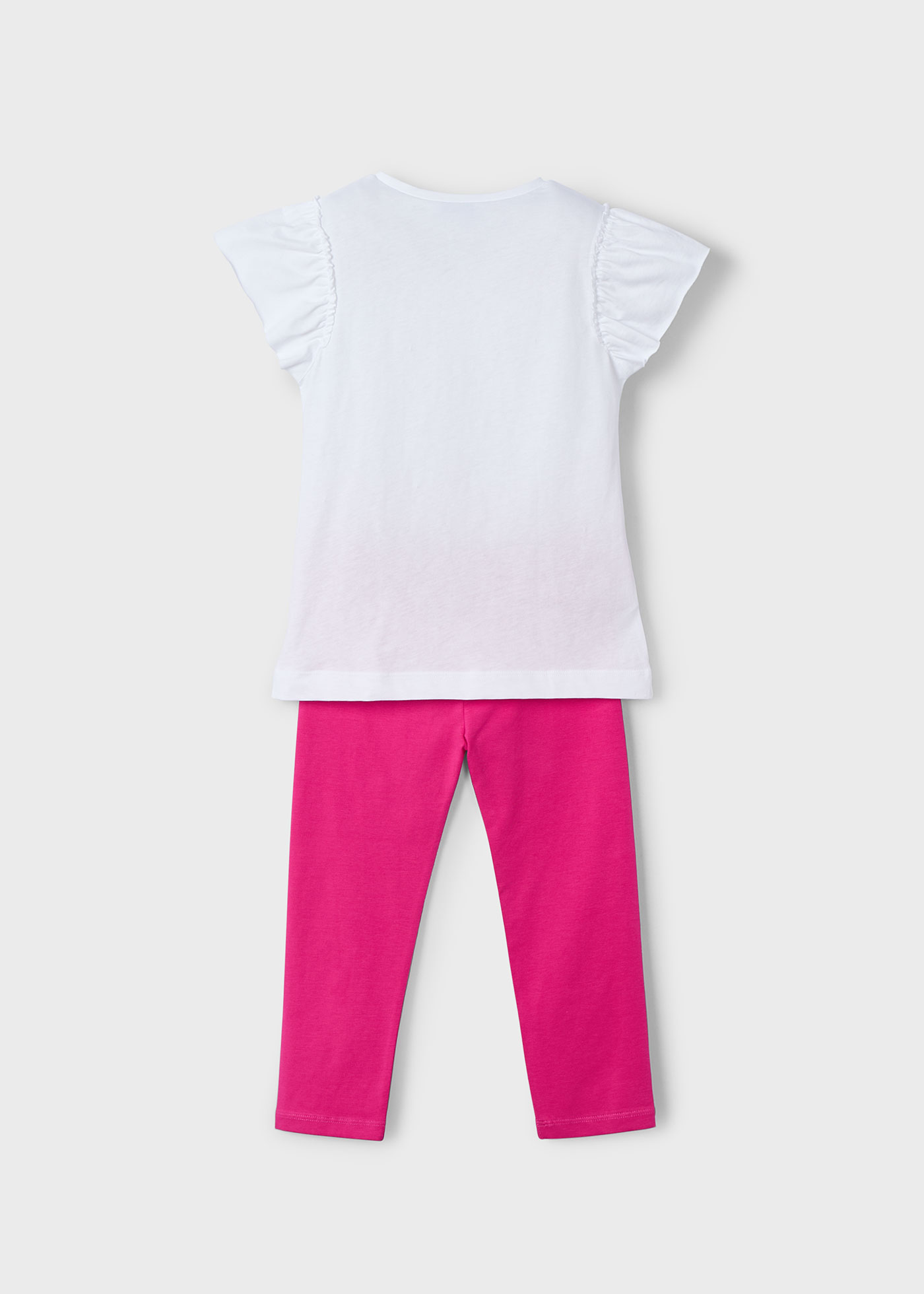 Set Leggings und T-Shirt Blume Mädchen