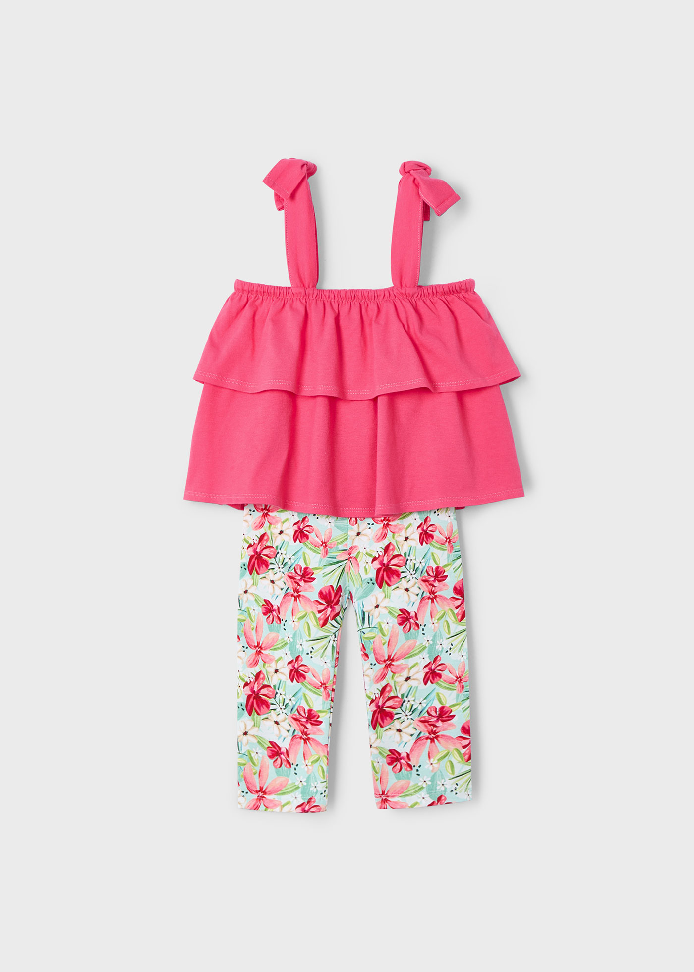 Girl Capri Leggings and Ruffle T-Shirt Set