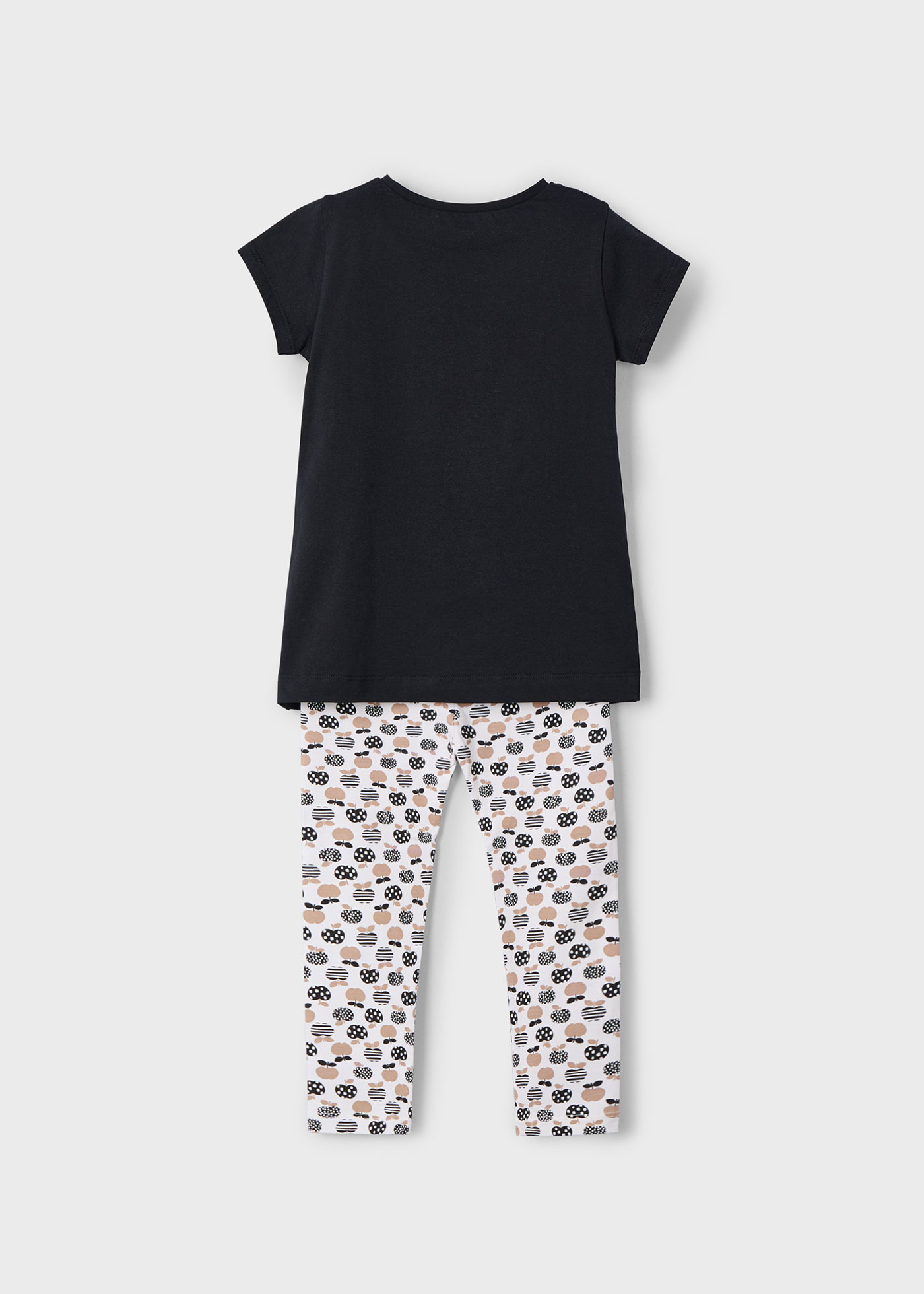 Conjunto legging tobillero y playera estampado niña