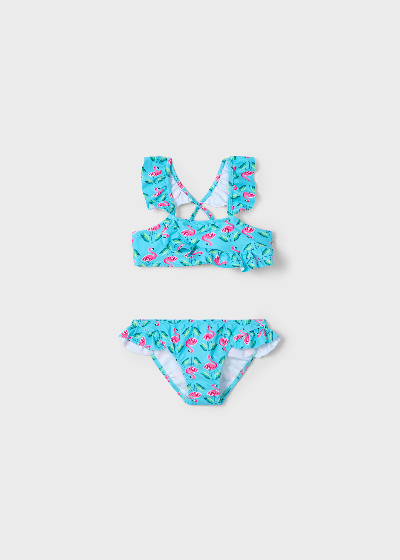 Girl Printed Bikini with Ruffles