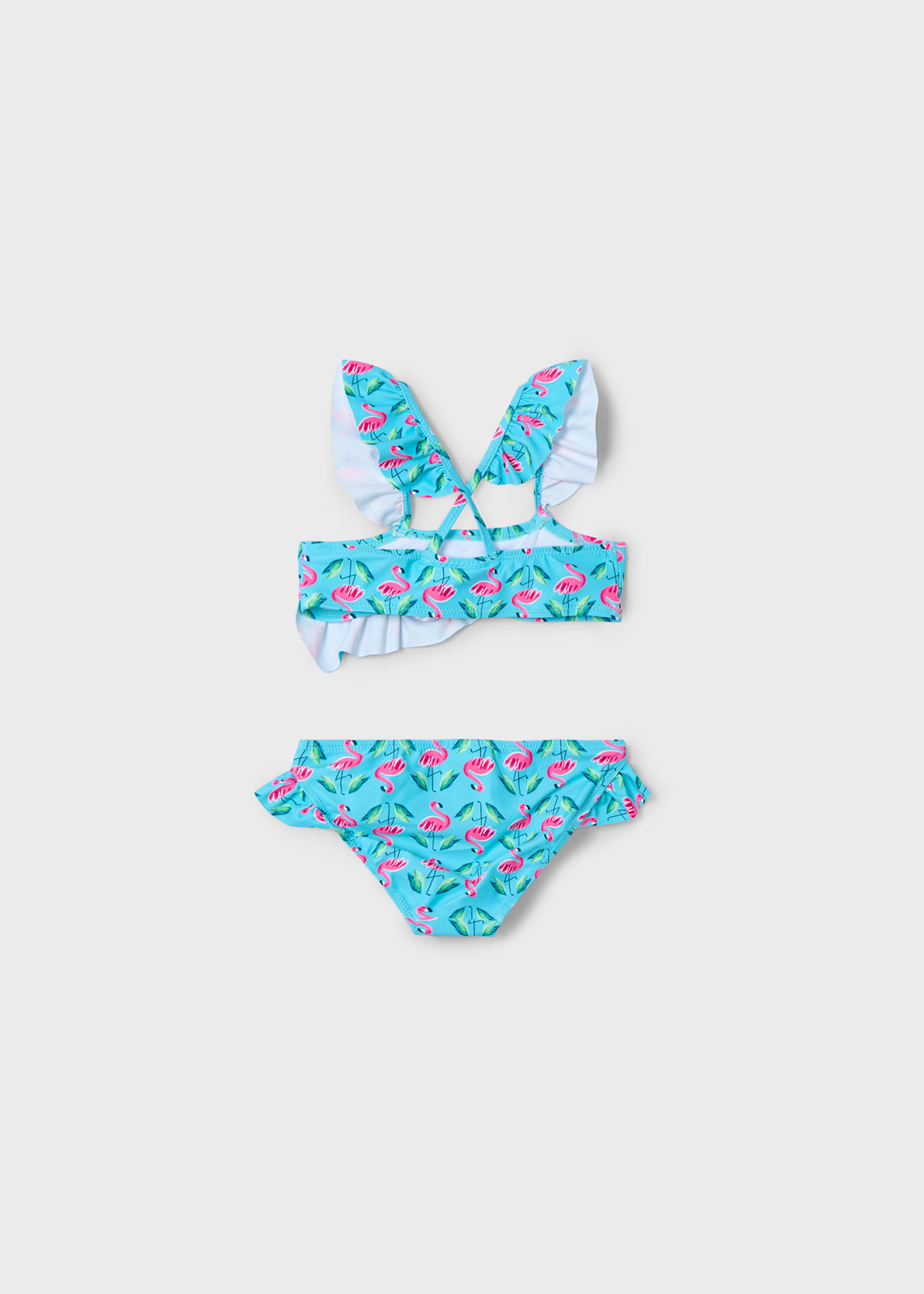 Girl Printed Bikini with Ruffles