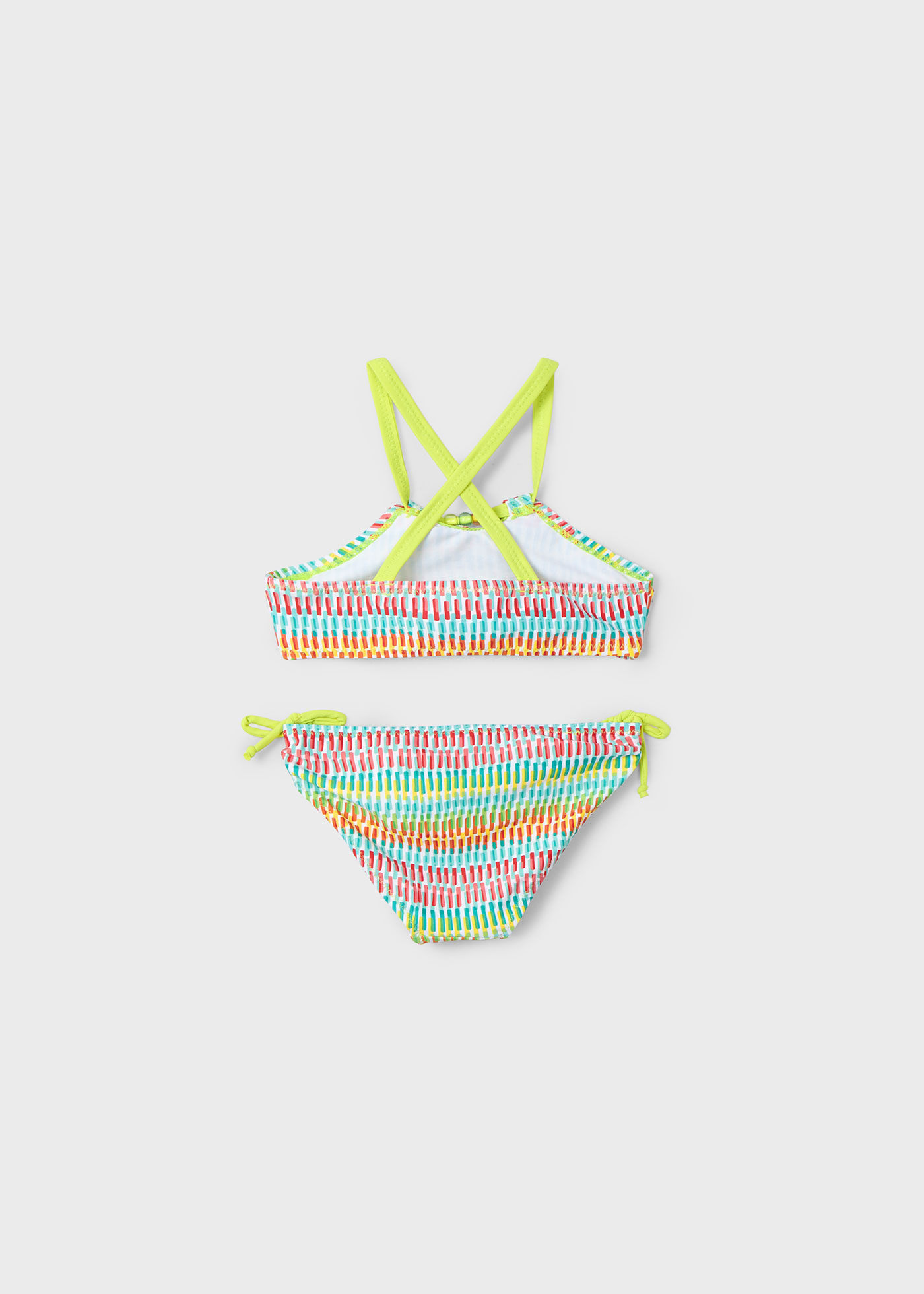 Bikini estampado con moños niña