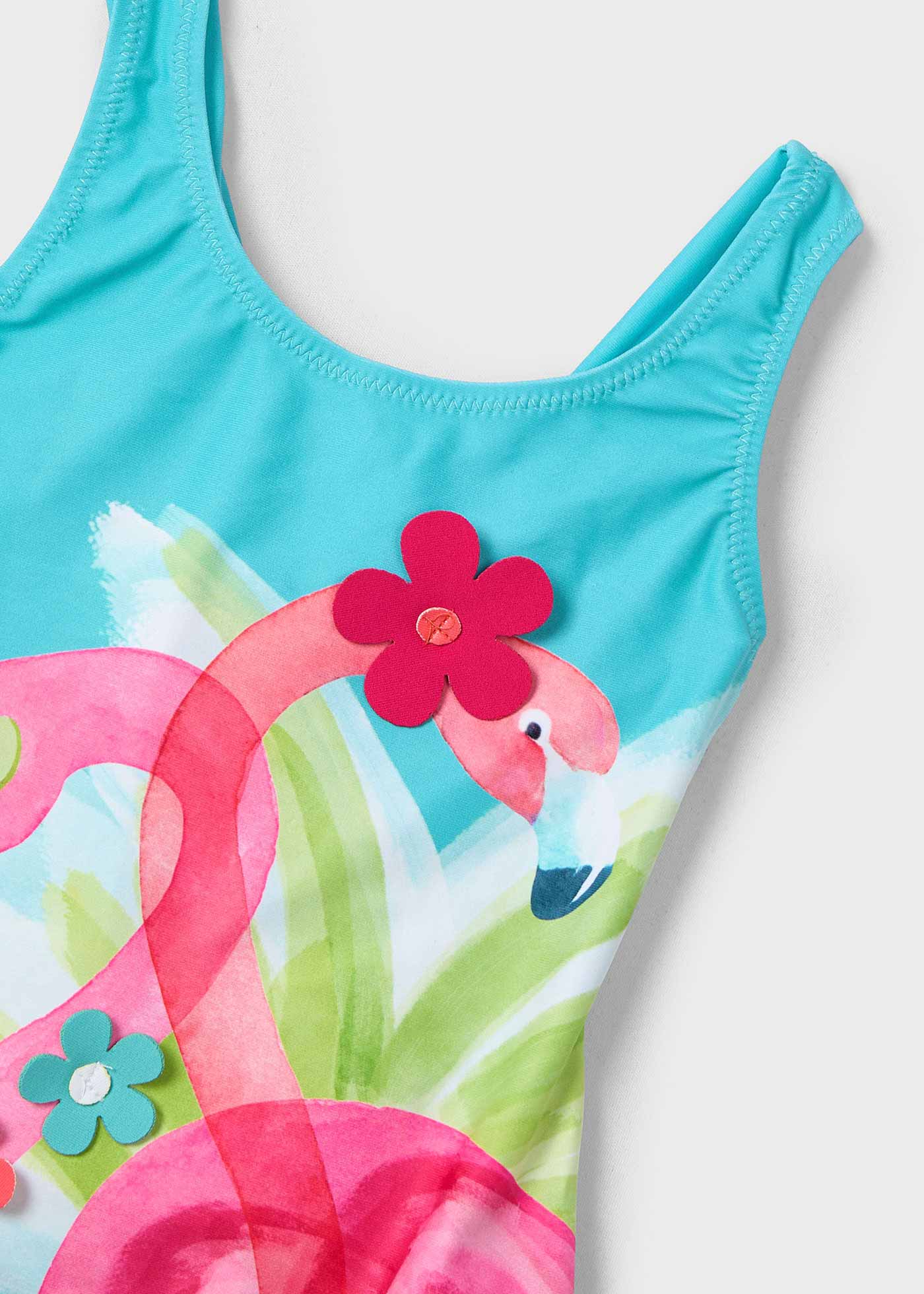 Maillot de bain flamant rose fille