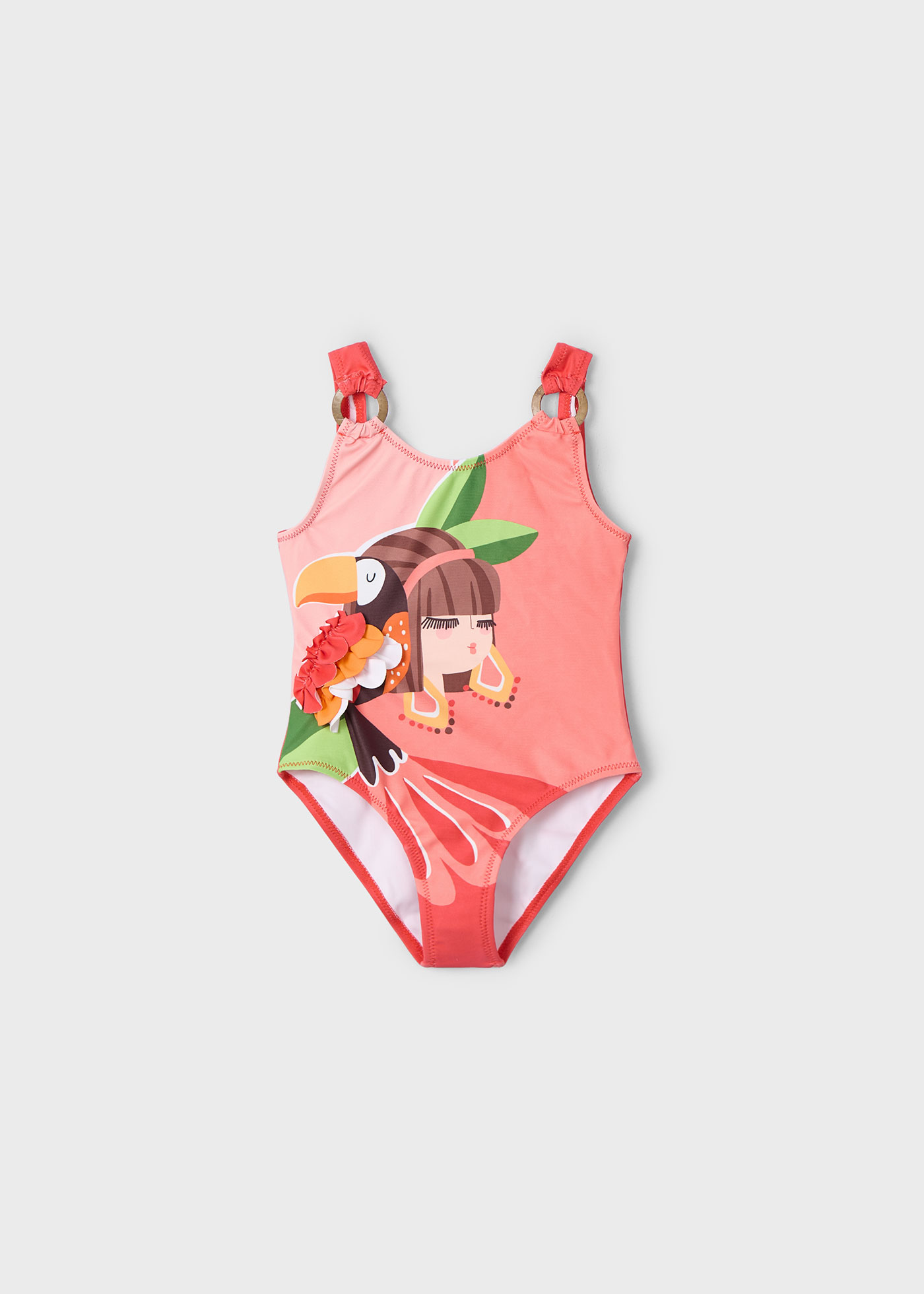 Bañador estampado arandelas niña