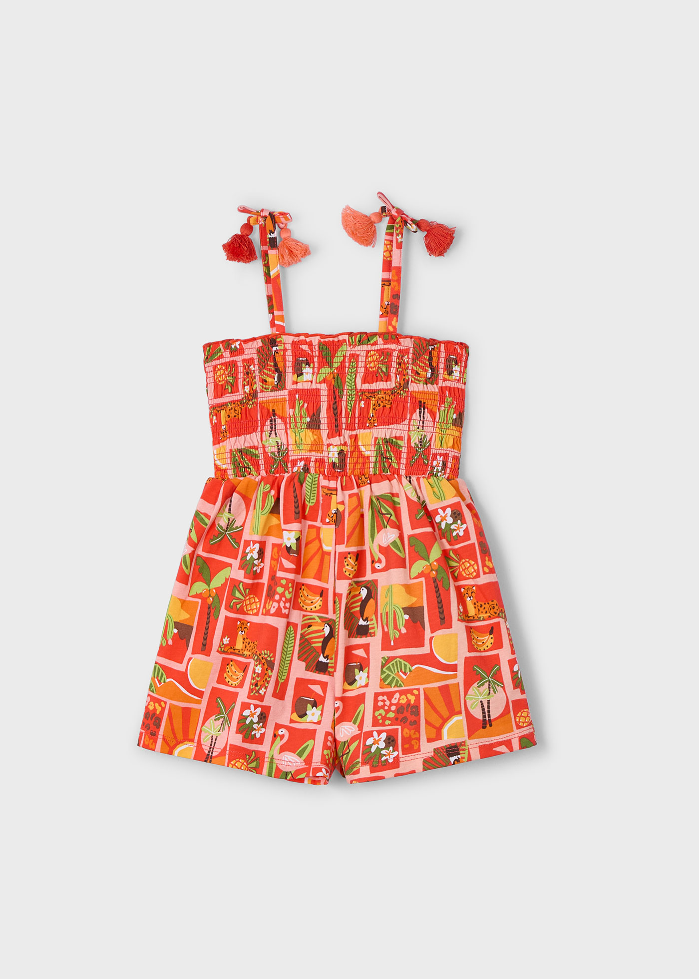 Mono corto estampado nido de abeja niña