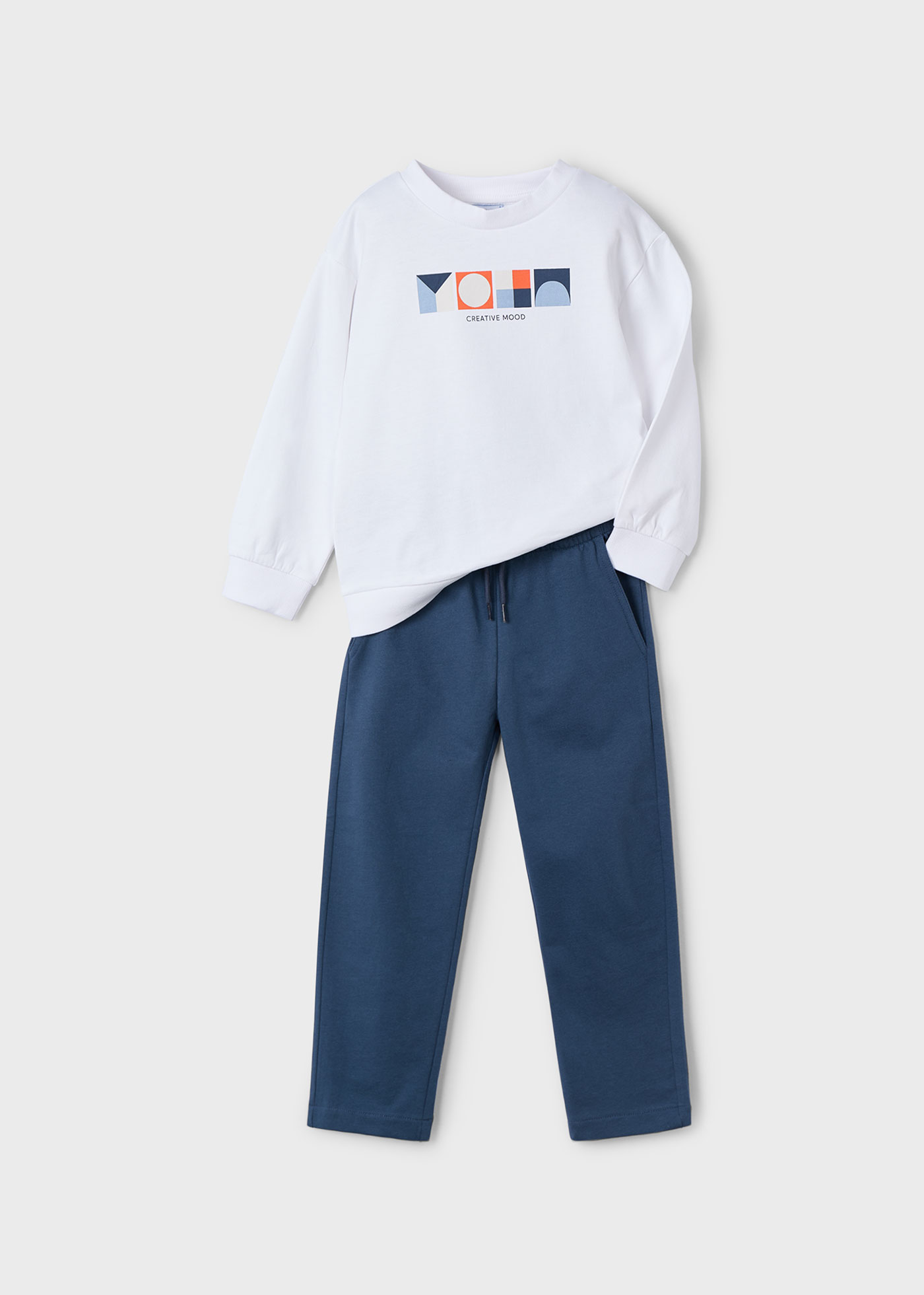 Boy geometric motif tracksuit