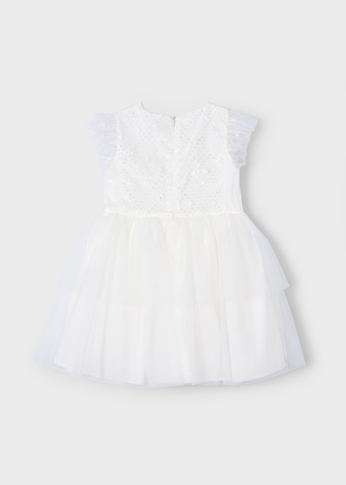 Vestido tule lantejoulas menina