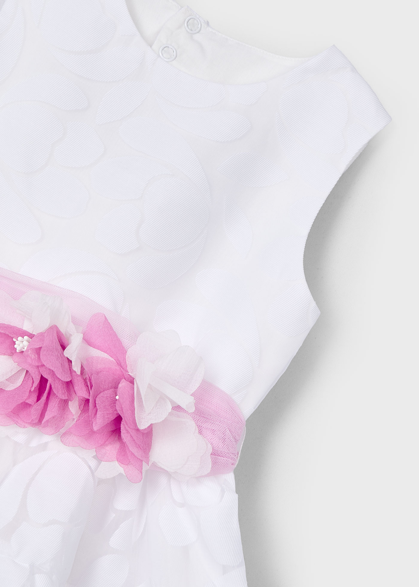 Vestido devoré con fajín flores ni´ña