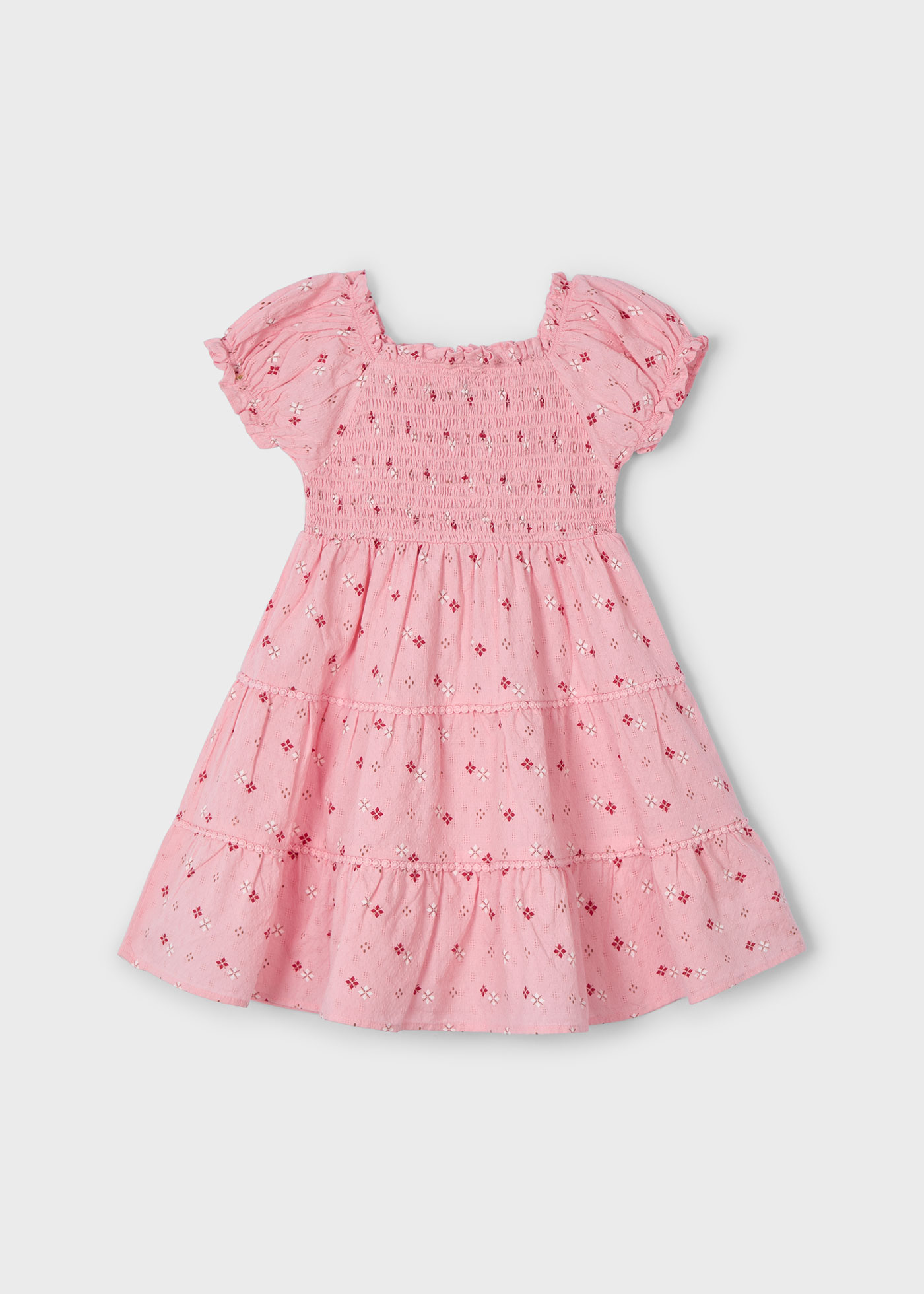 Robe imprimée nid d'abeille fille