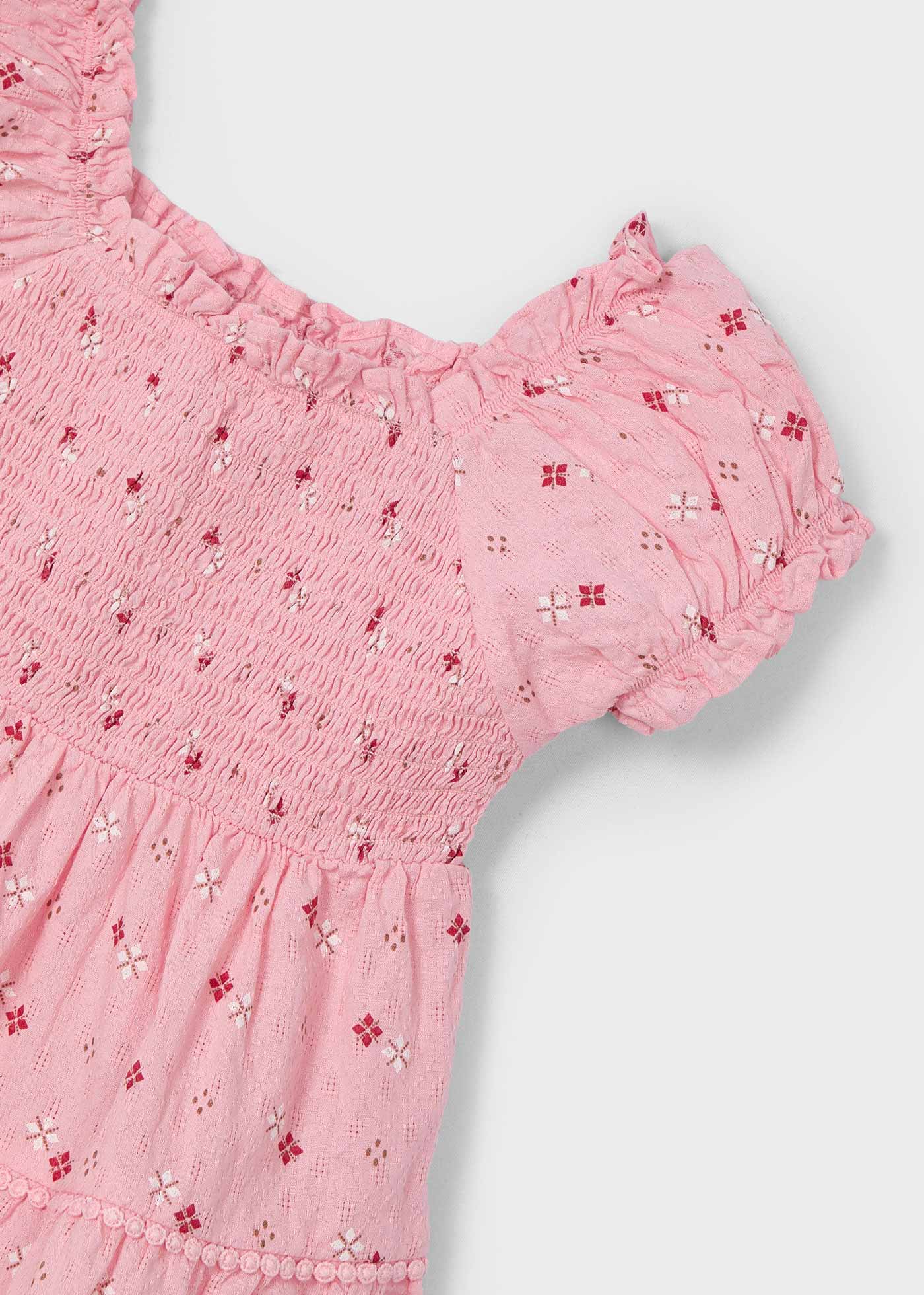 Girl Printed Smocked Dress