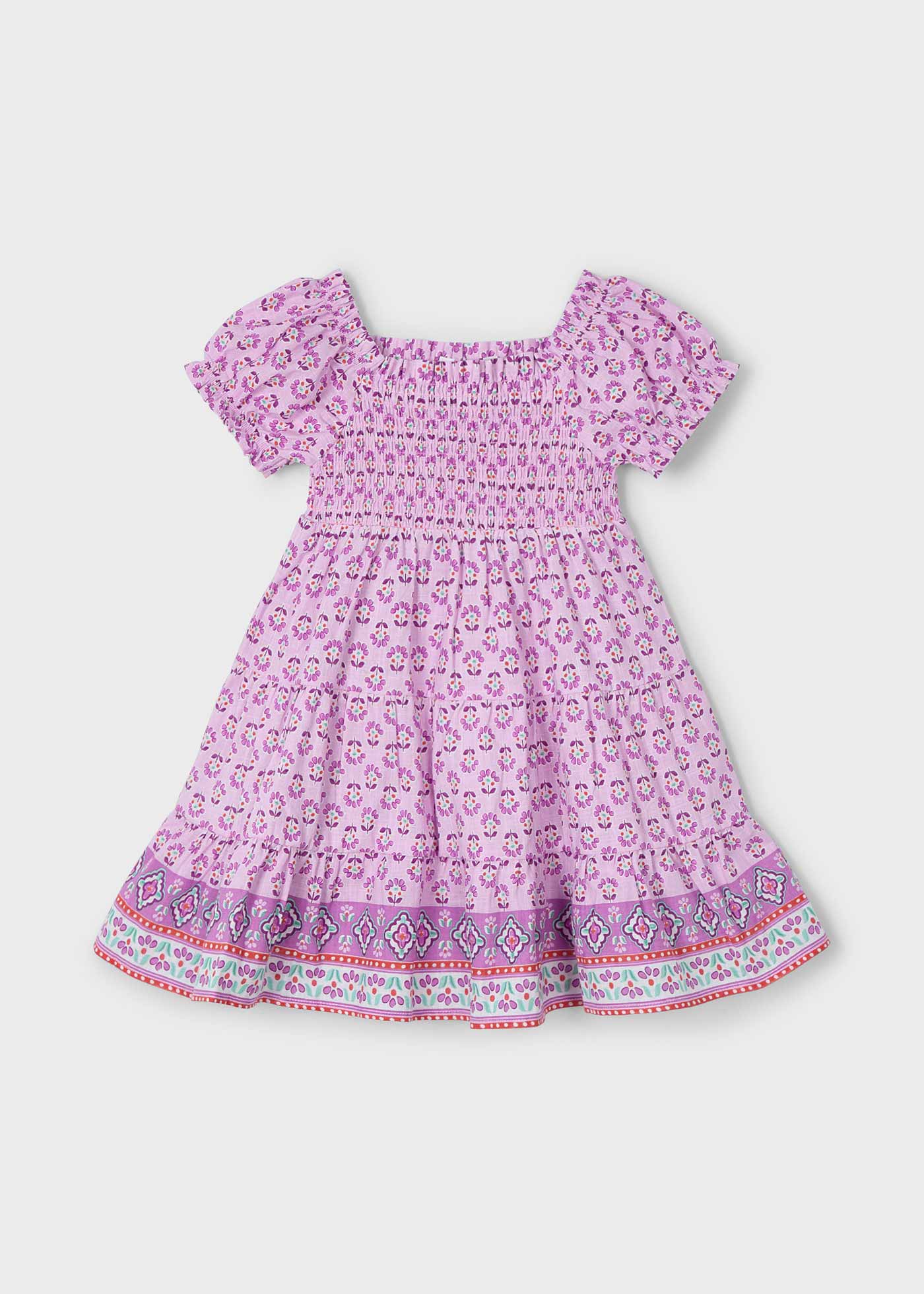 Rochie imprimata fagure de miere fetita