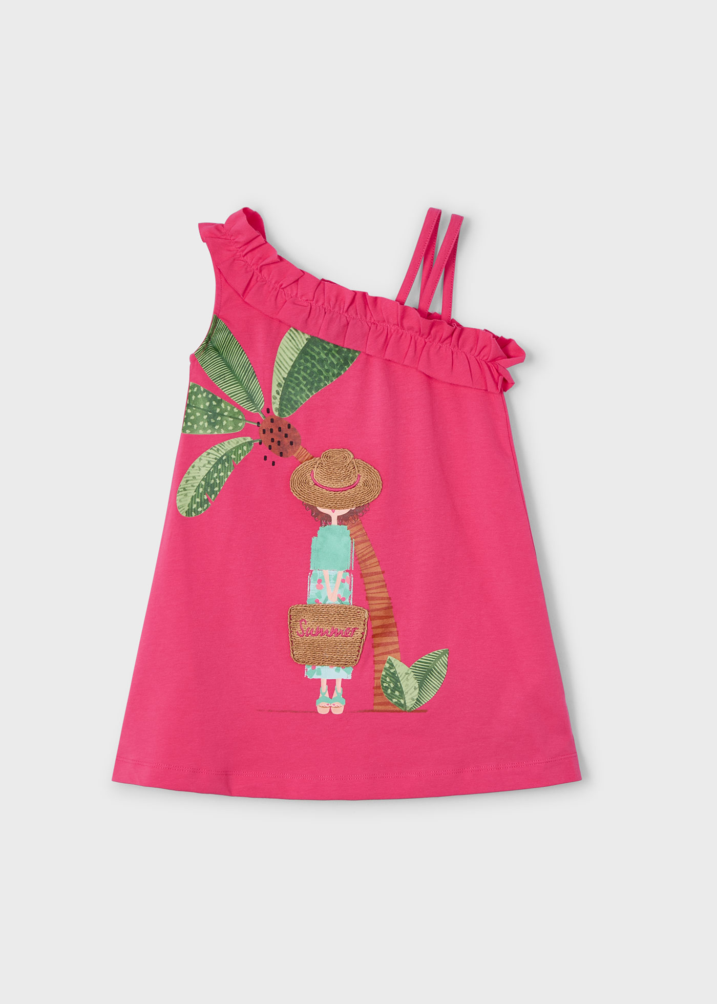 Vestito asimmetrico casual bambina