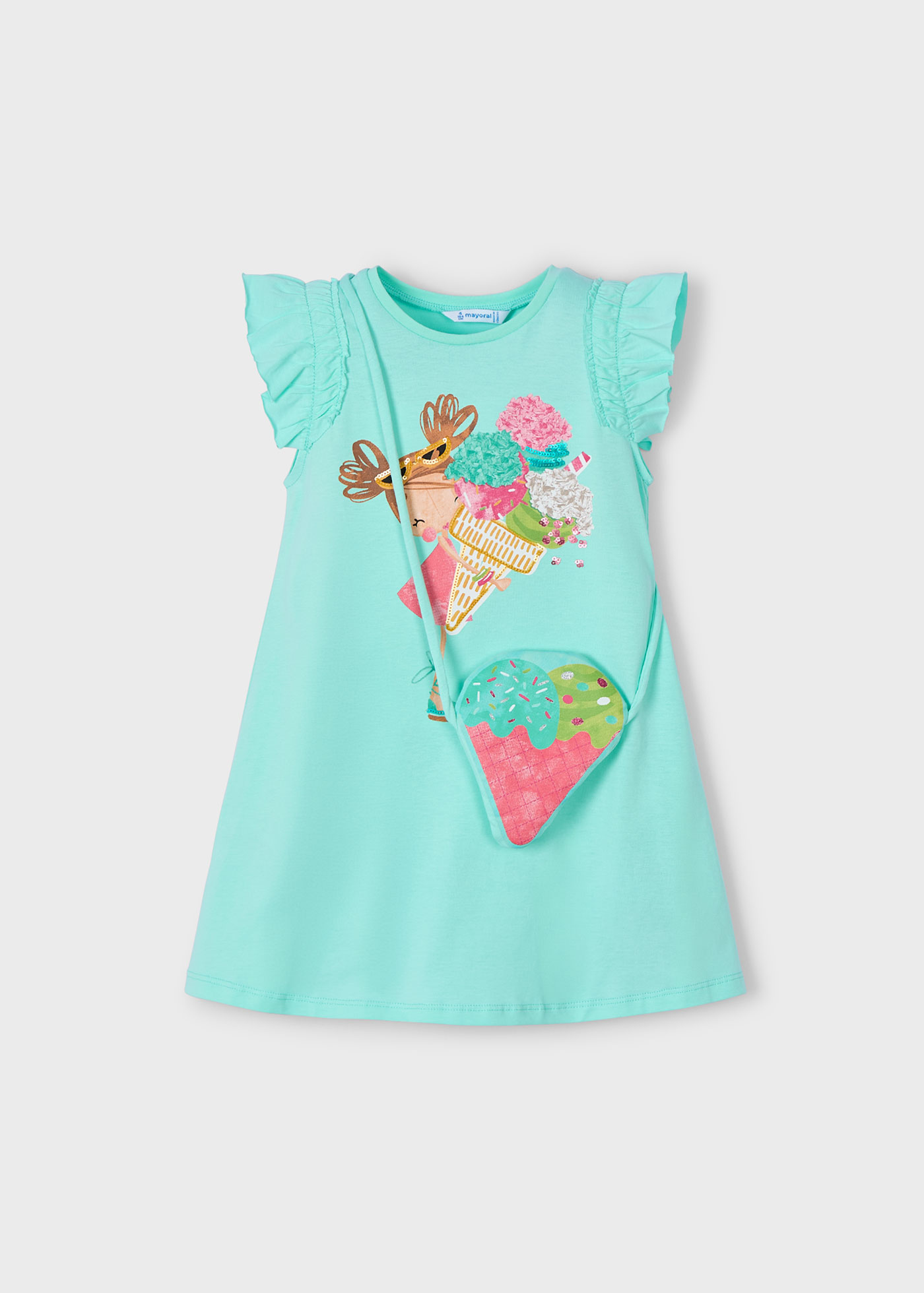 Vestito con borsa gelato bambina