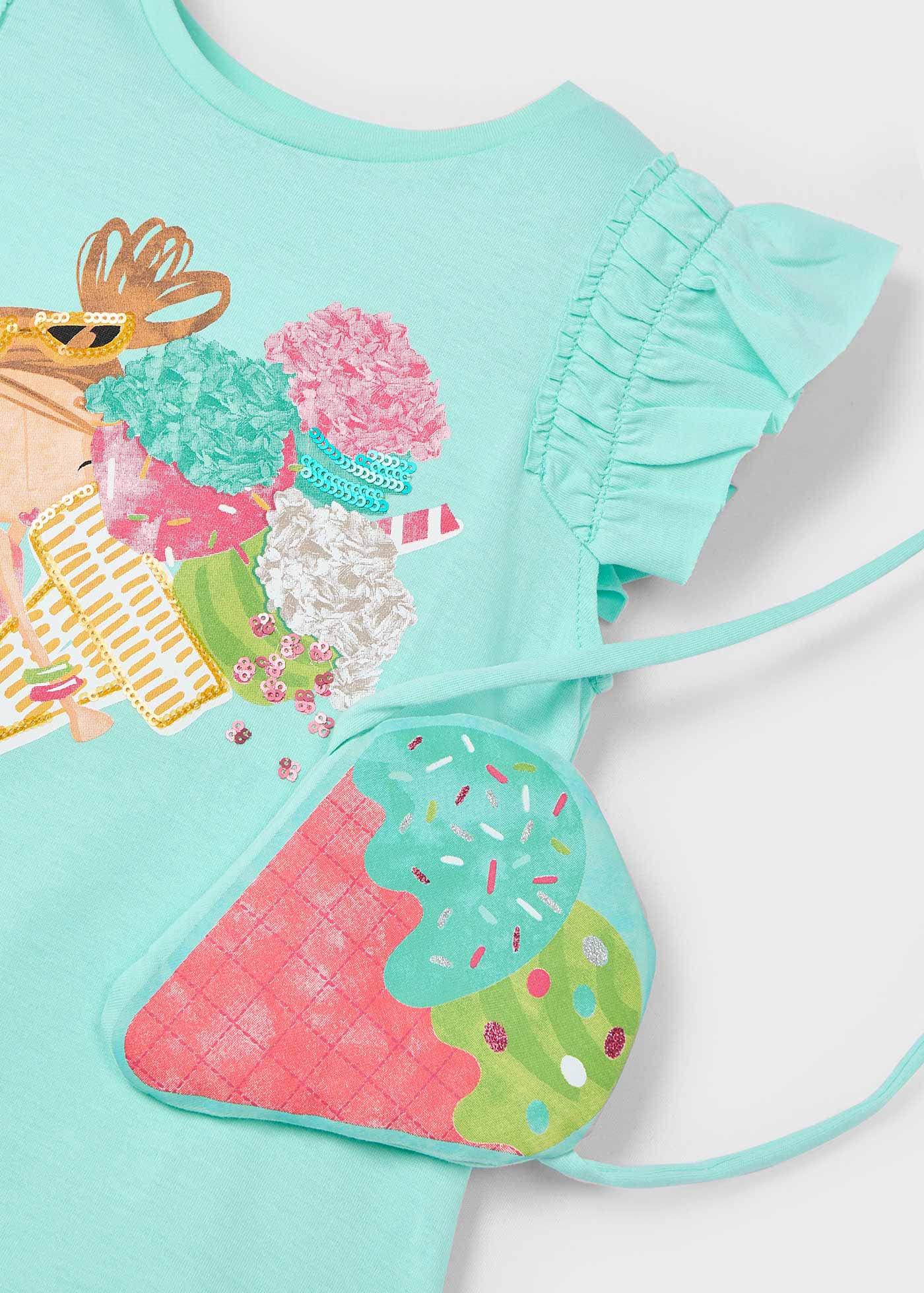Vestido com bolsa gelado menina