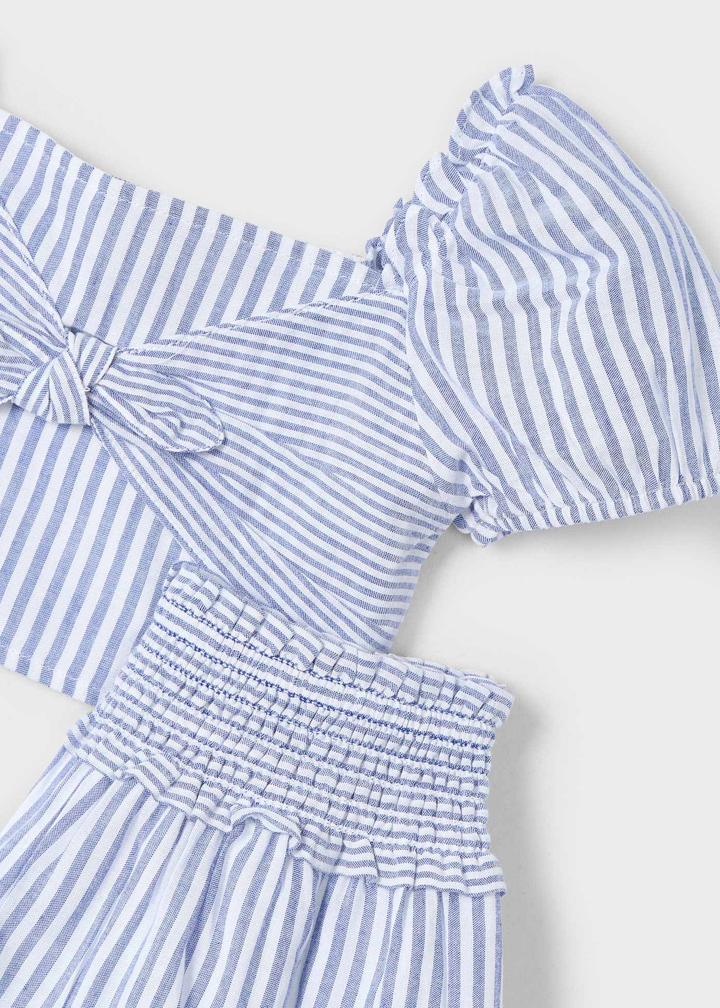 Conjunto saia e top riscas menina