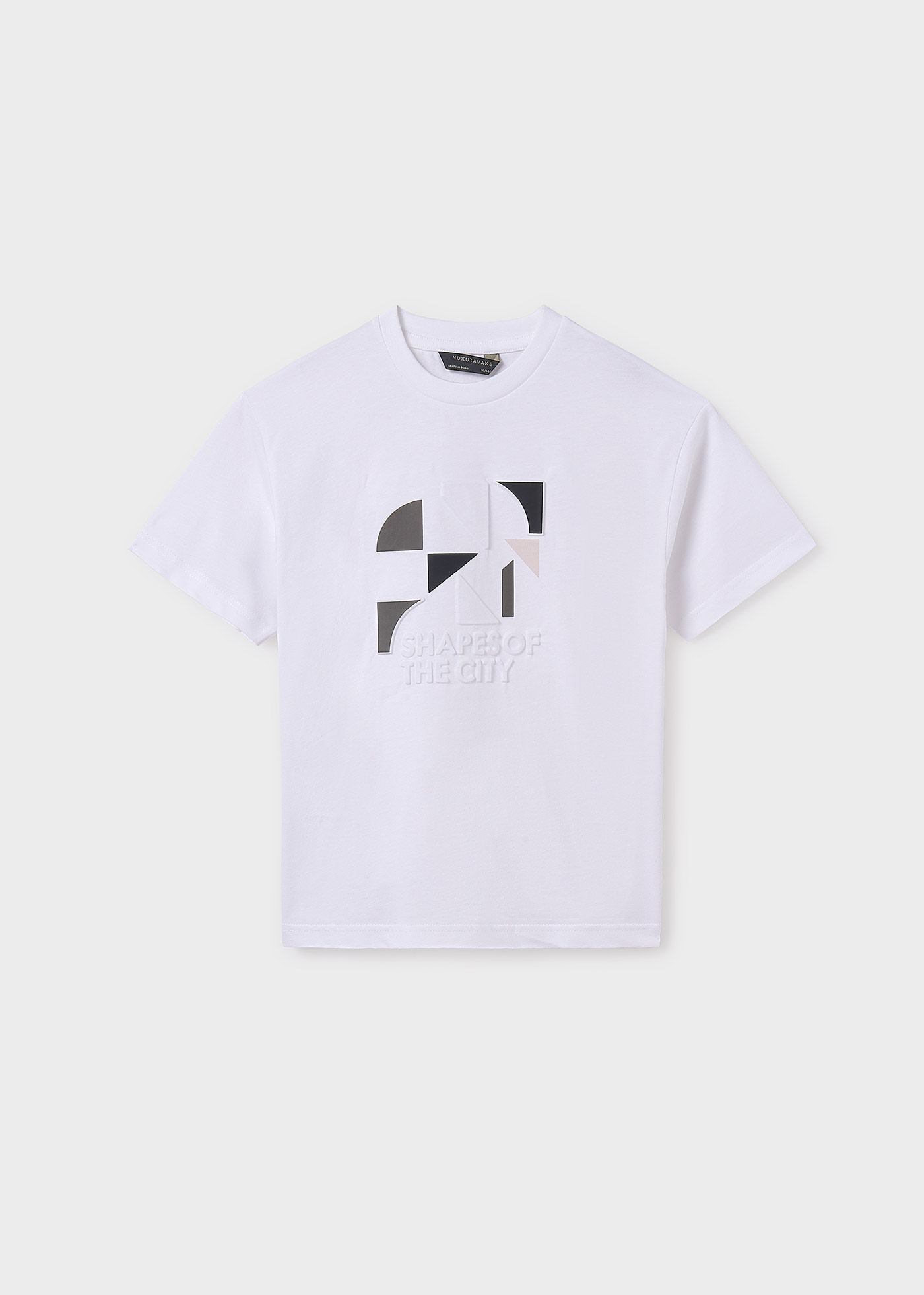 Boy embossed geometric print t-shirt