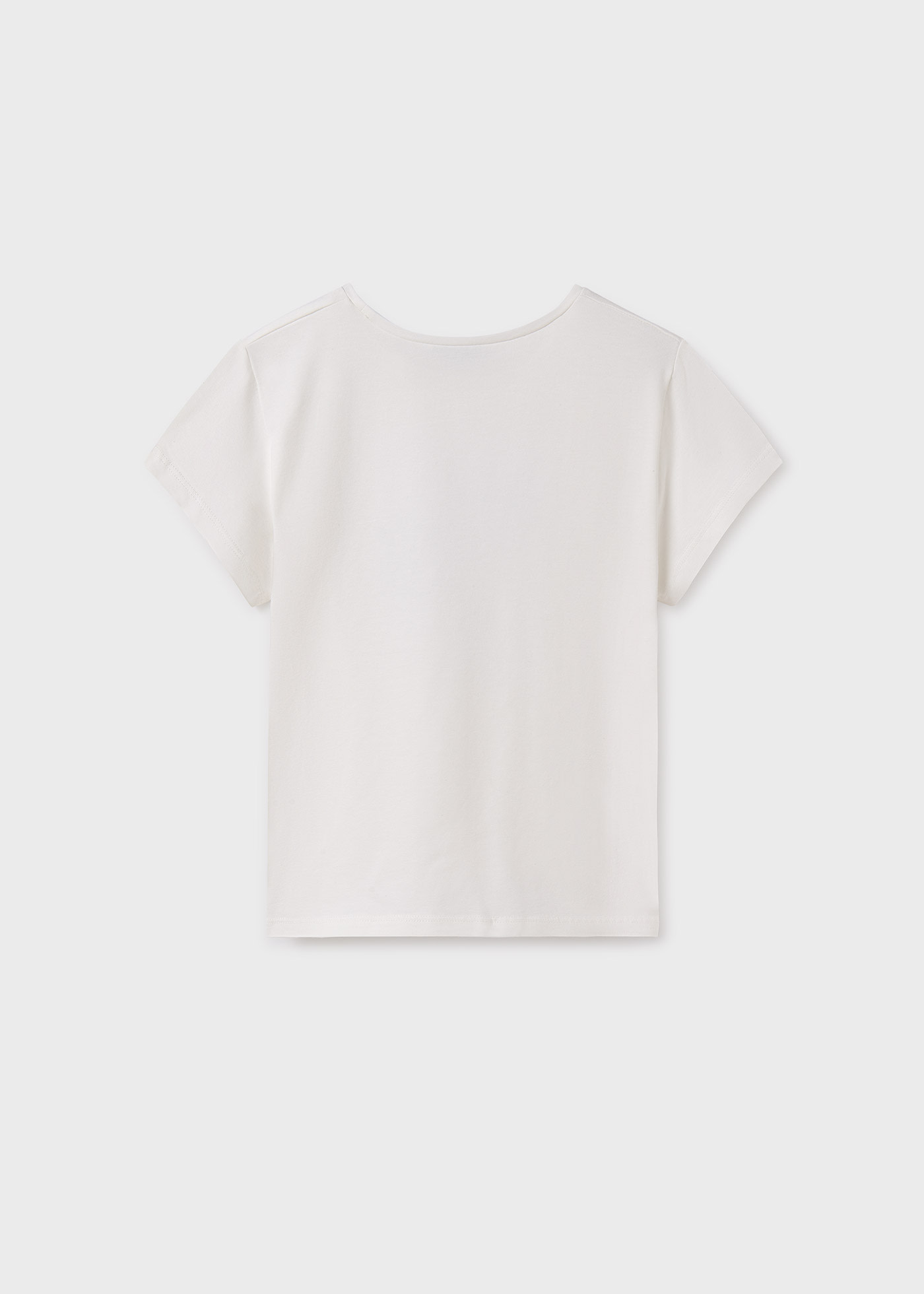 Camiseta bordado flor chica