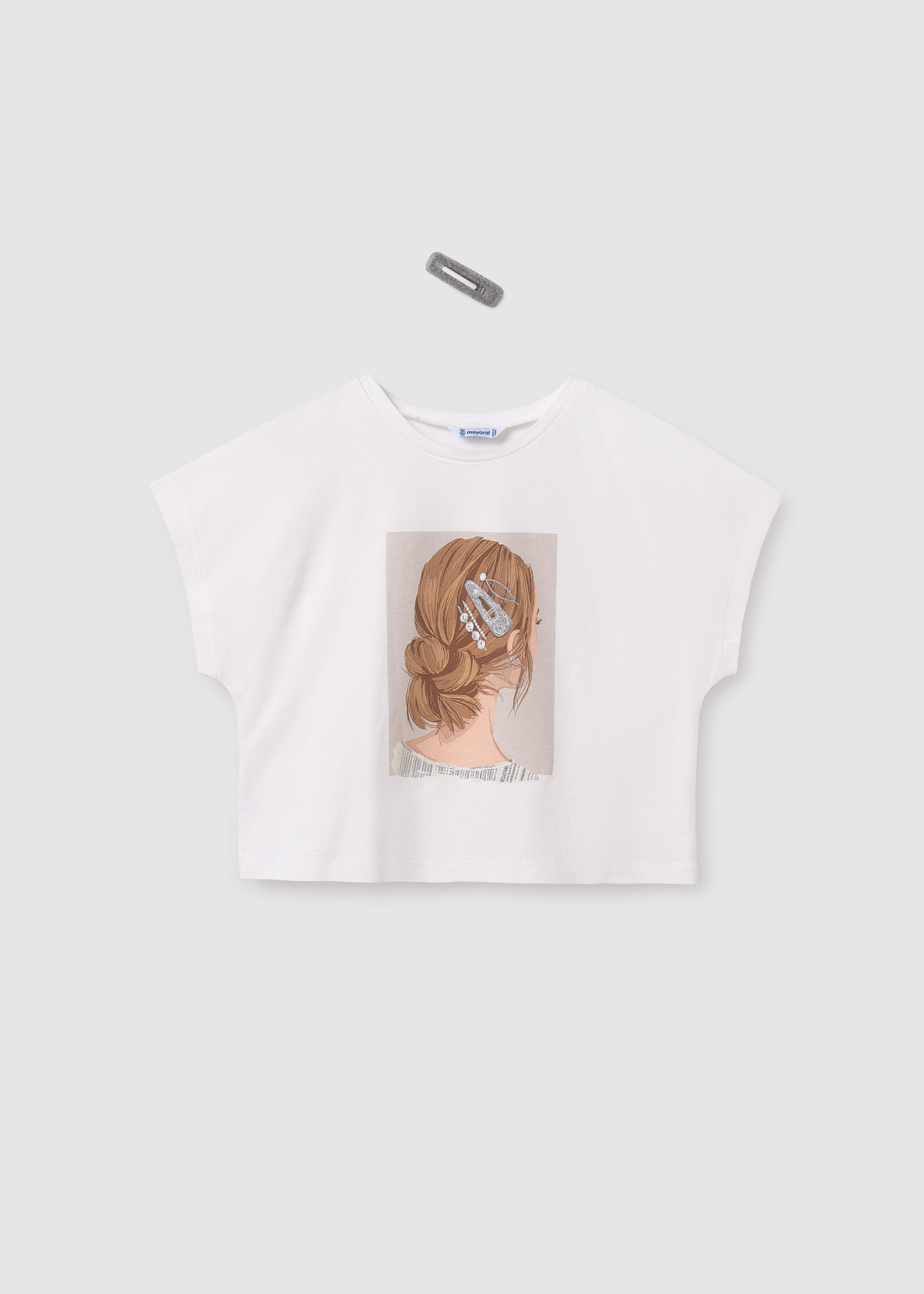 Girl T-Shirt with Hair Clip