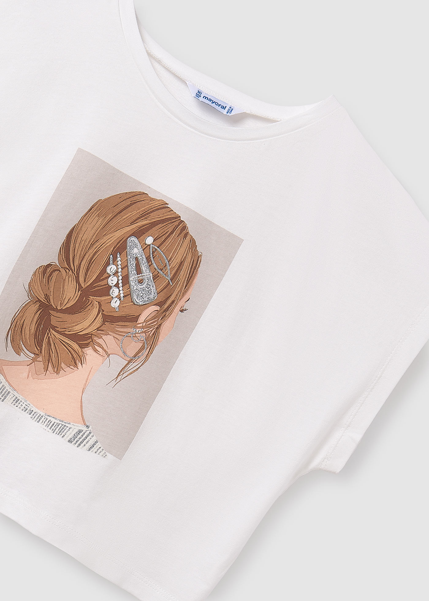 Girl T-Shirt with Hair Clip