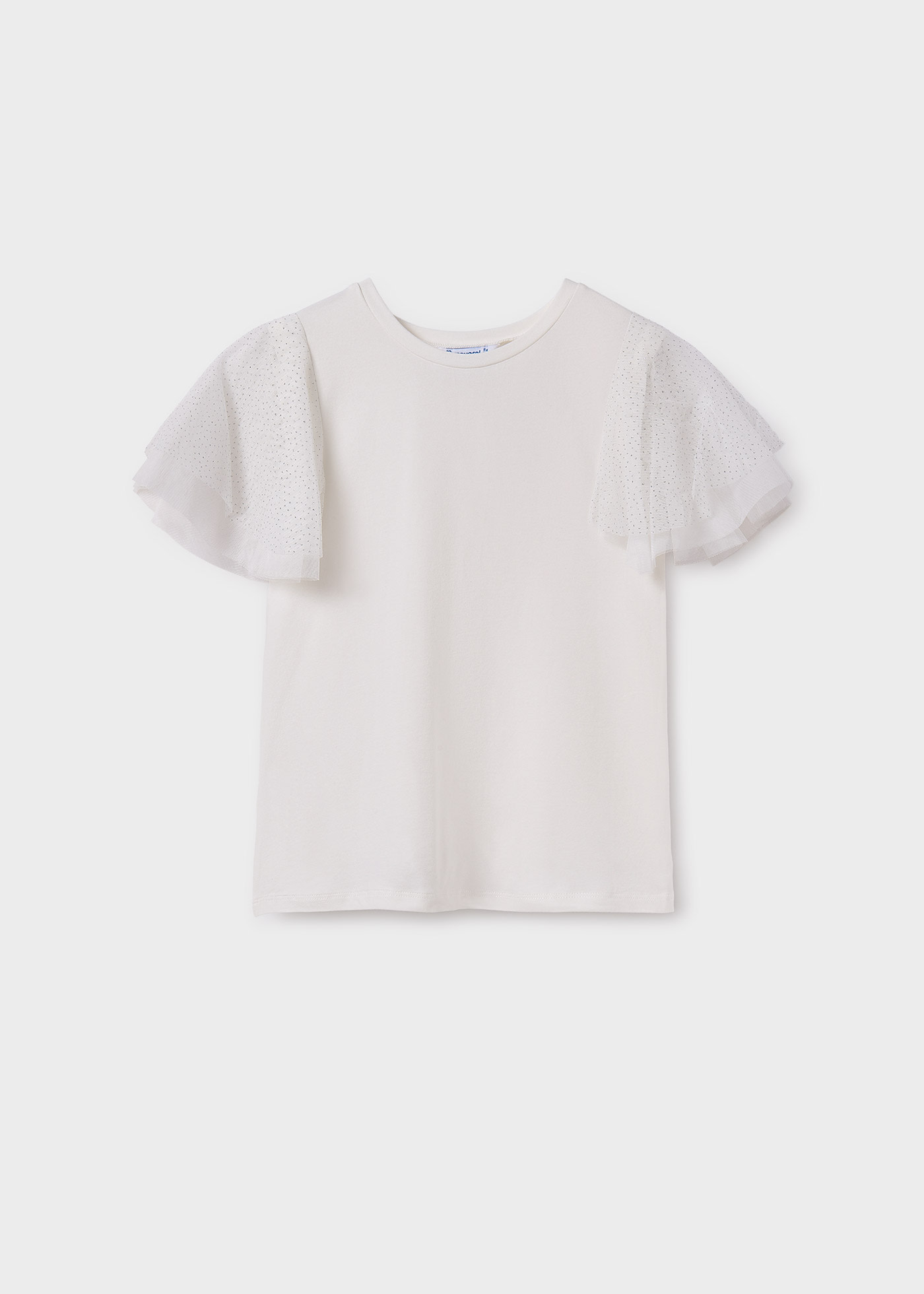 Girl T-Shirt with Tulle Ruffles