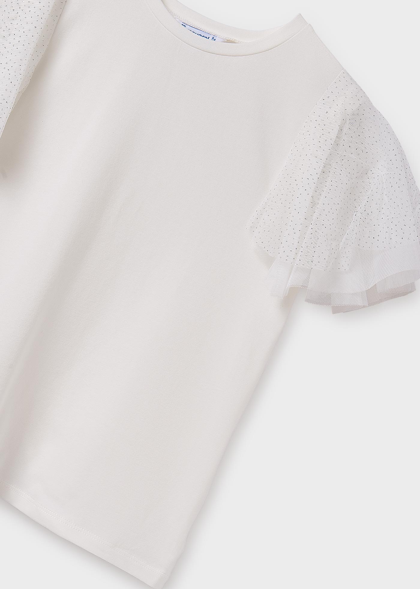 Tricou volane tul fata