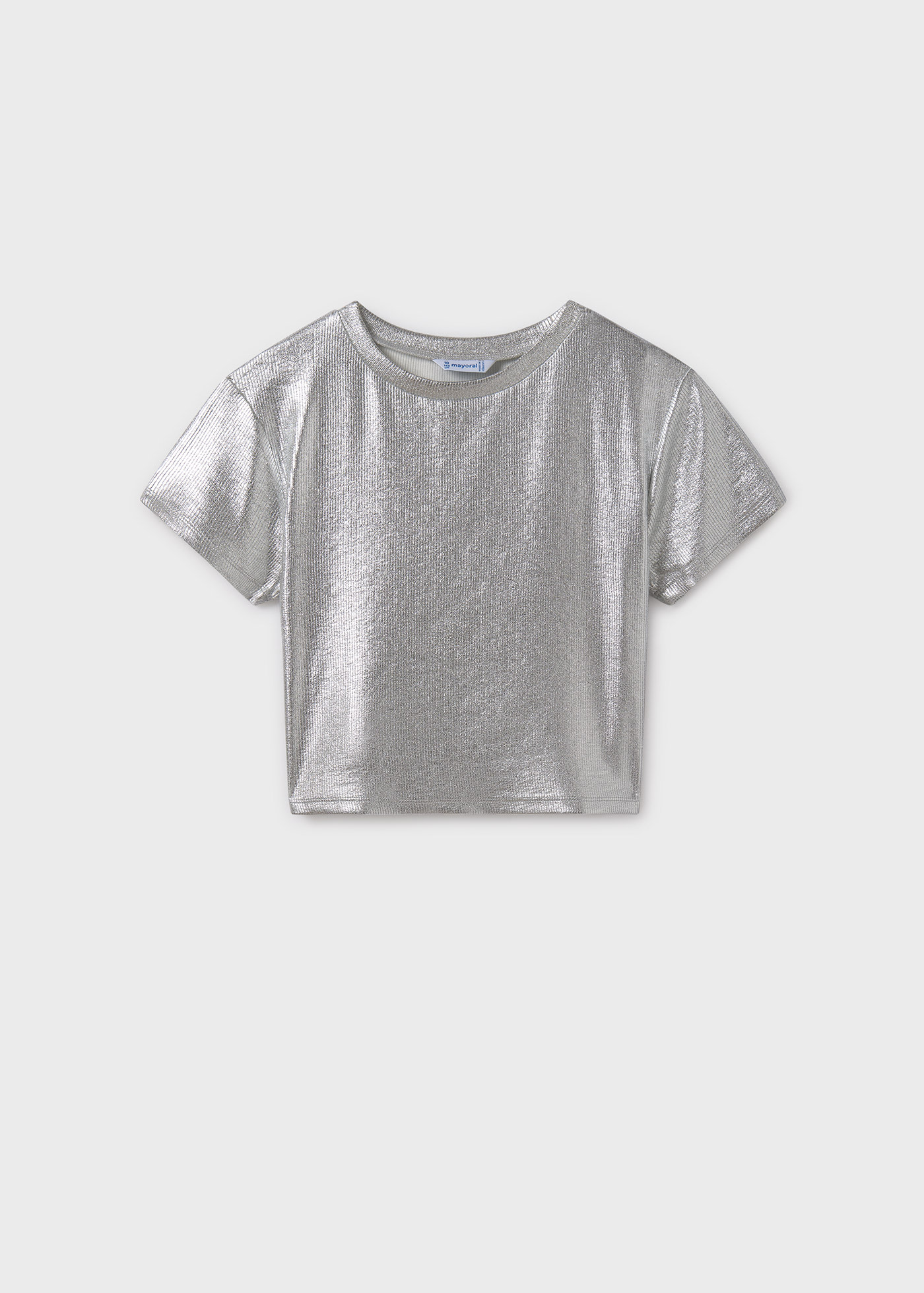 Girl Metallic Ribbed T-Shirt