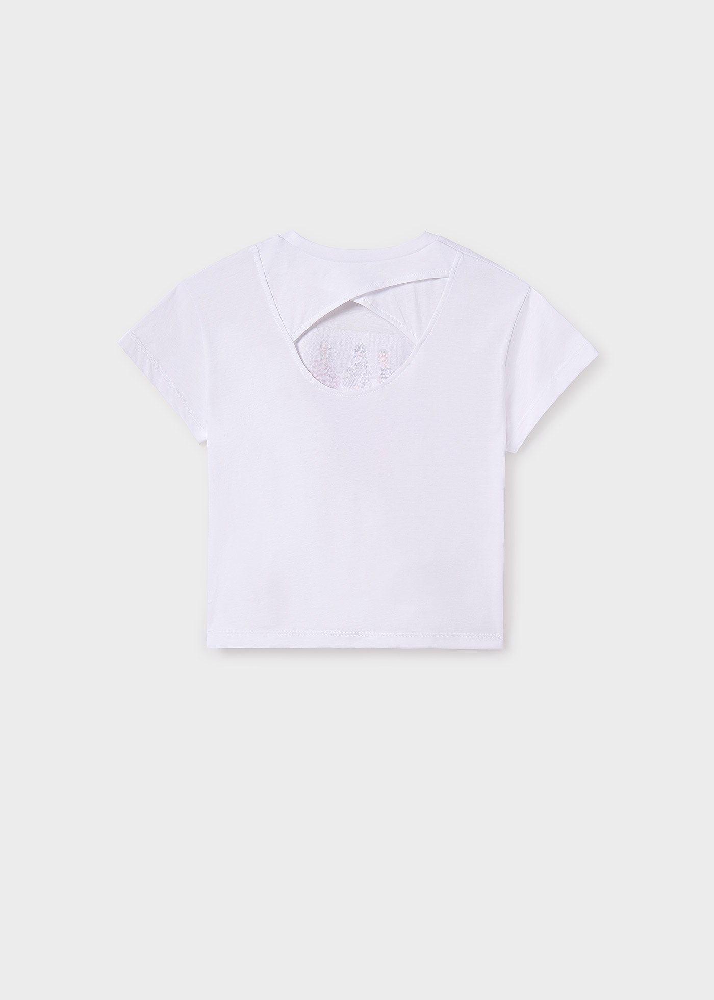 Tricou grafic spate incrucisat fata