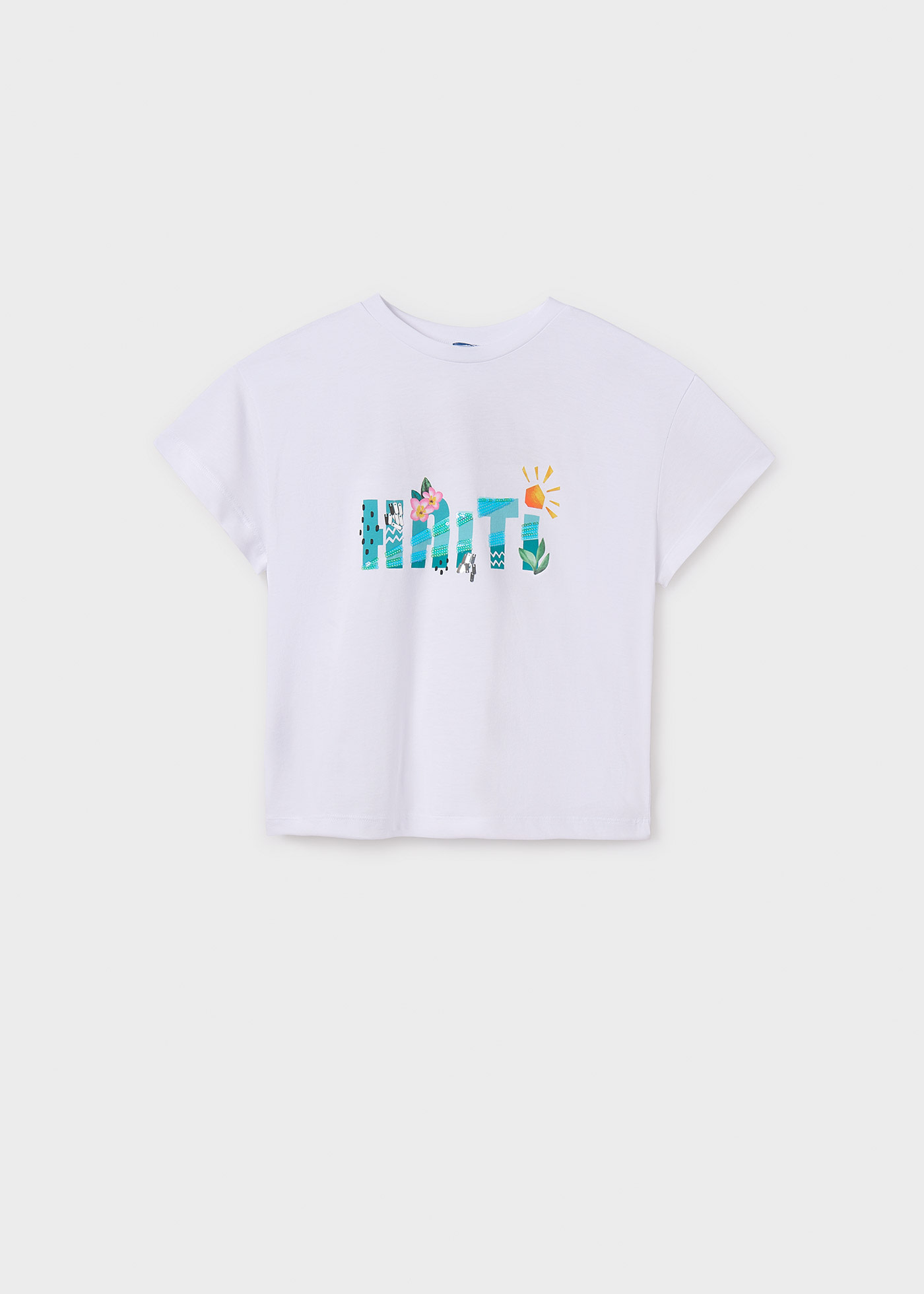 Tricou grafic spate incrucisat fata