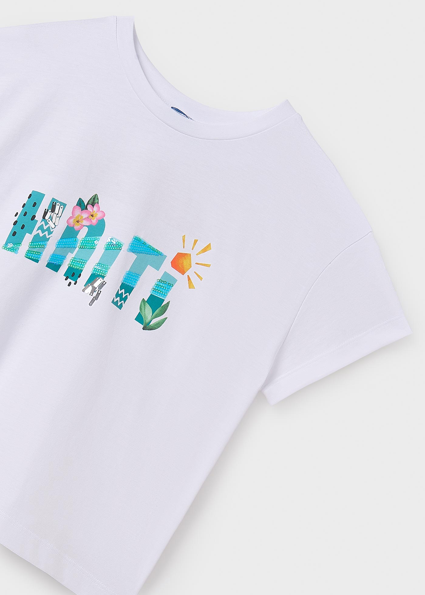 Tricou grafic spate incrucisat fata