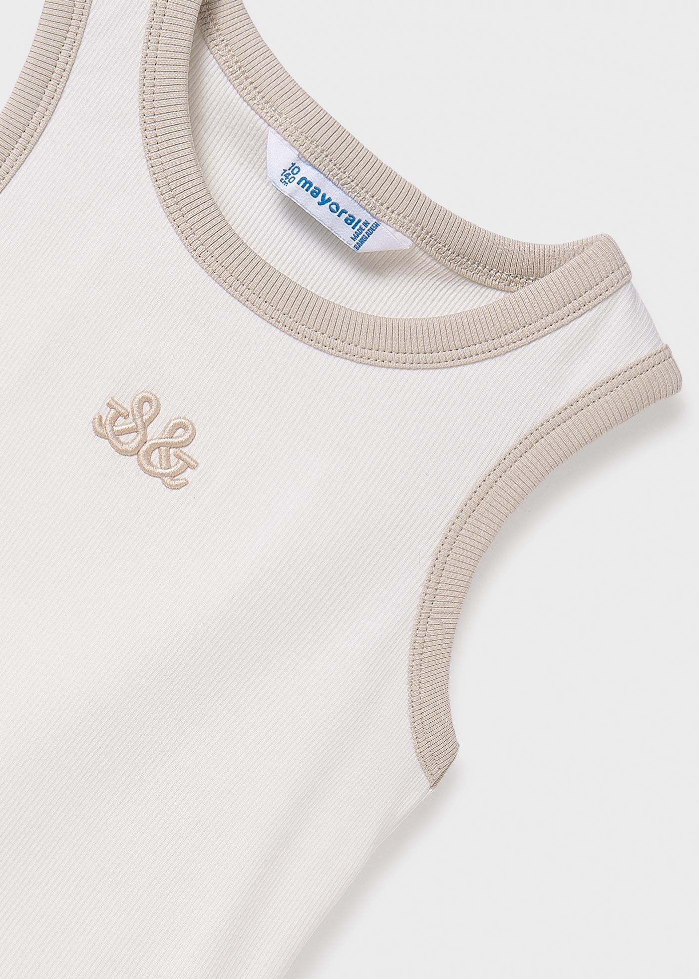 Girl embroidered strappy top