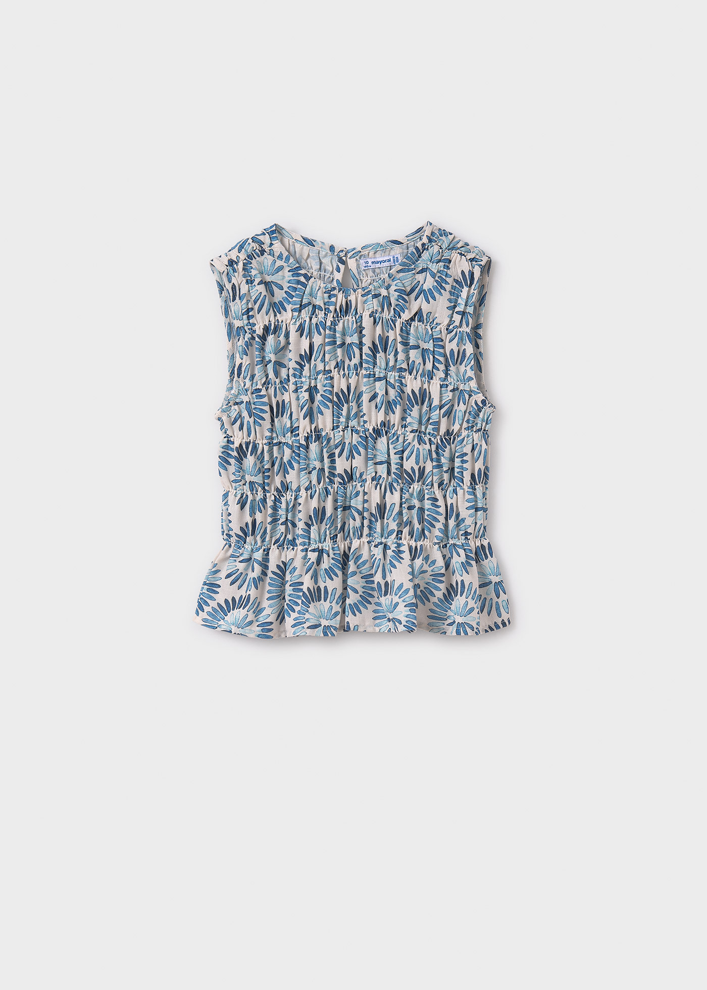 Girl ruched print top