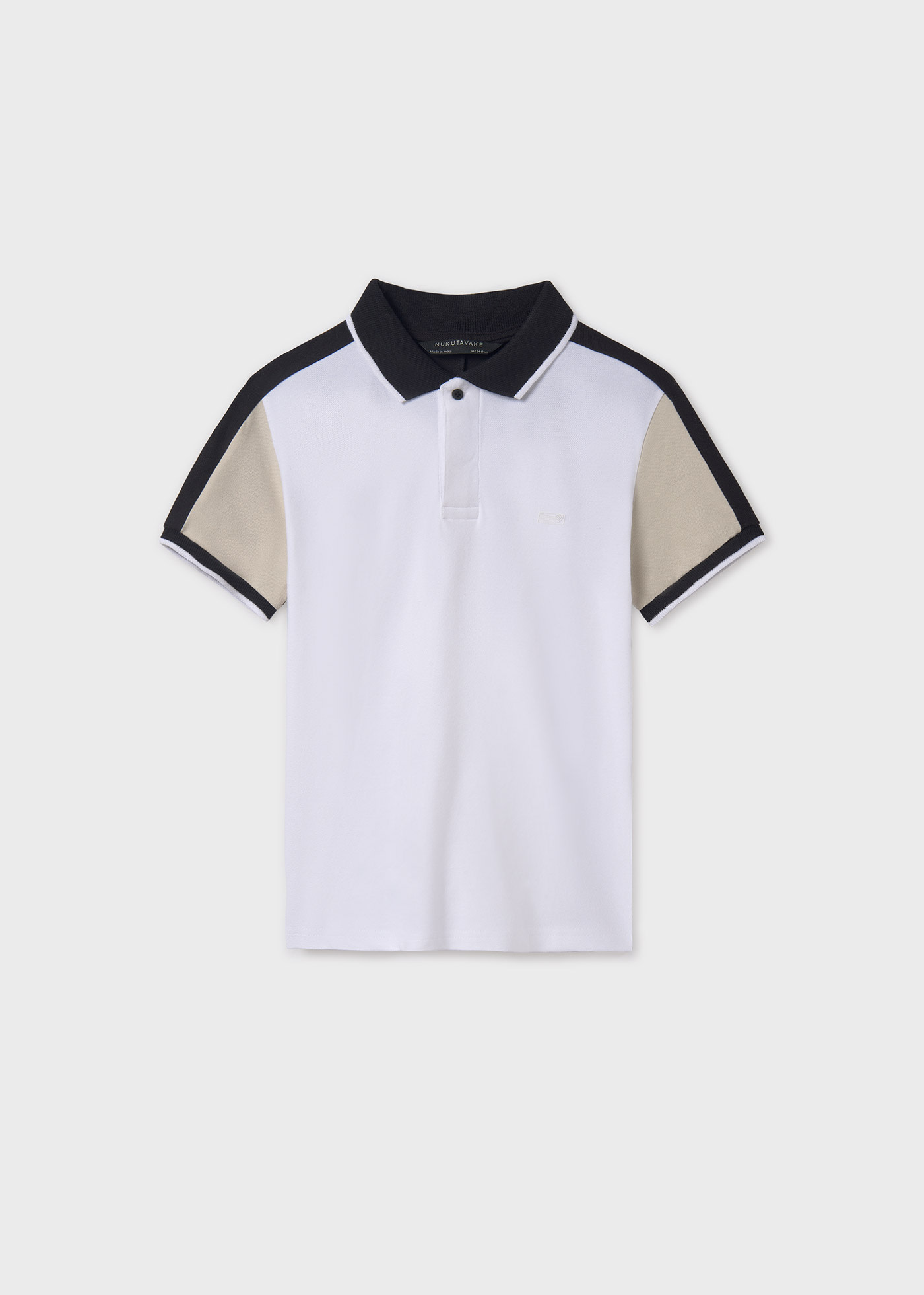 Boy contrast colour polo shirt