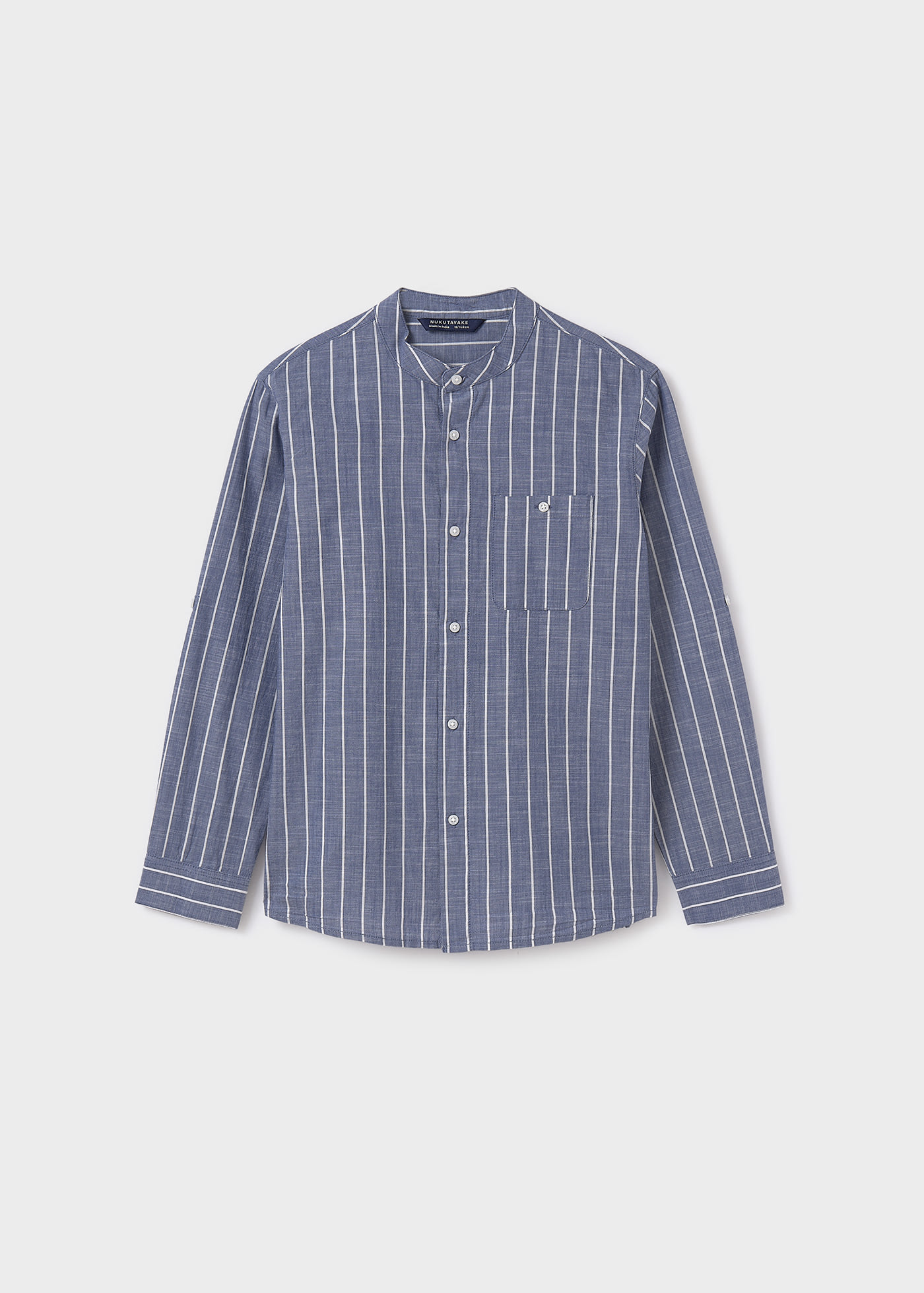 Camicia manica lunga colletto coreana ragazzo