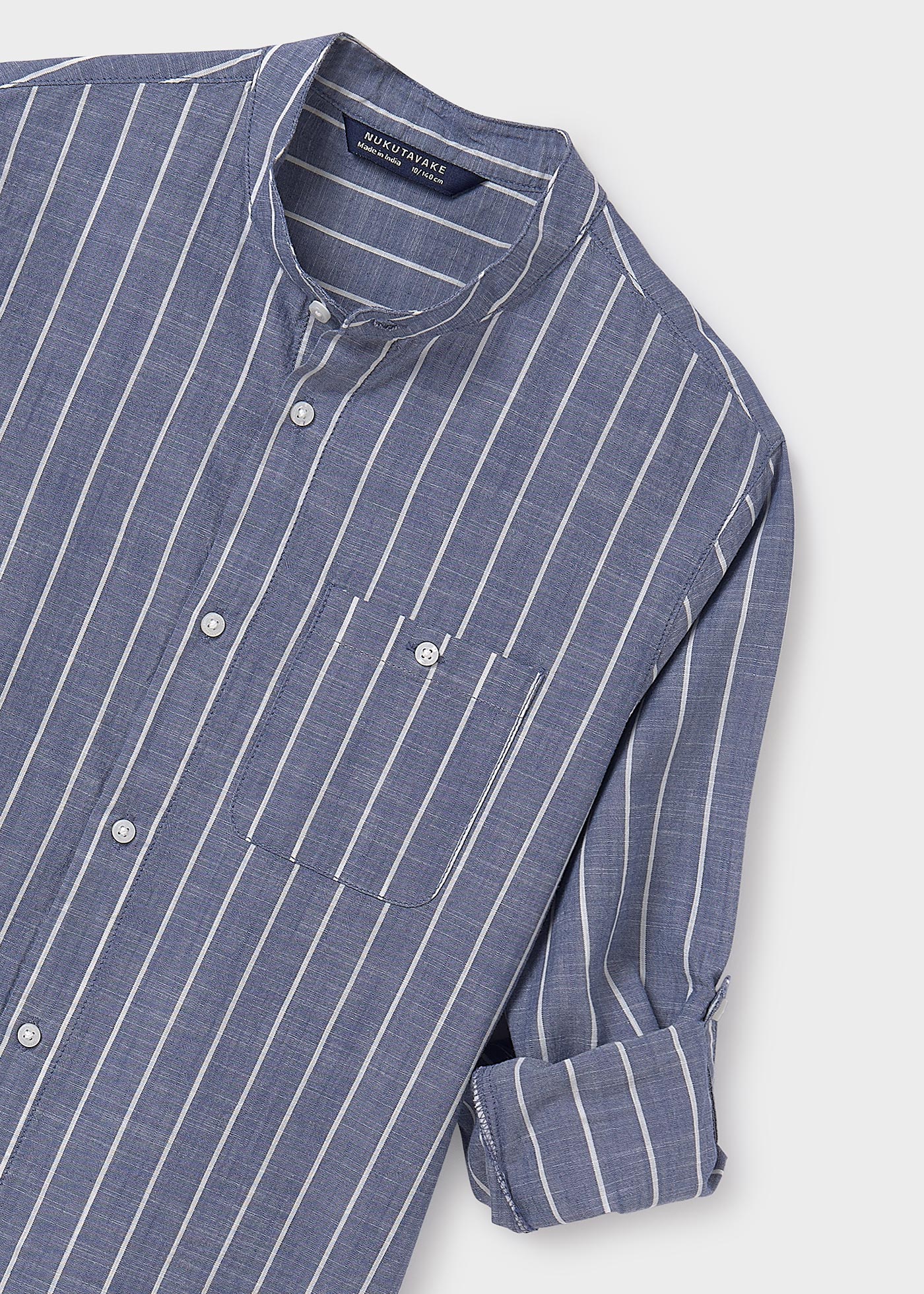 Camicia manica lunga colletto coreana ragazzo