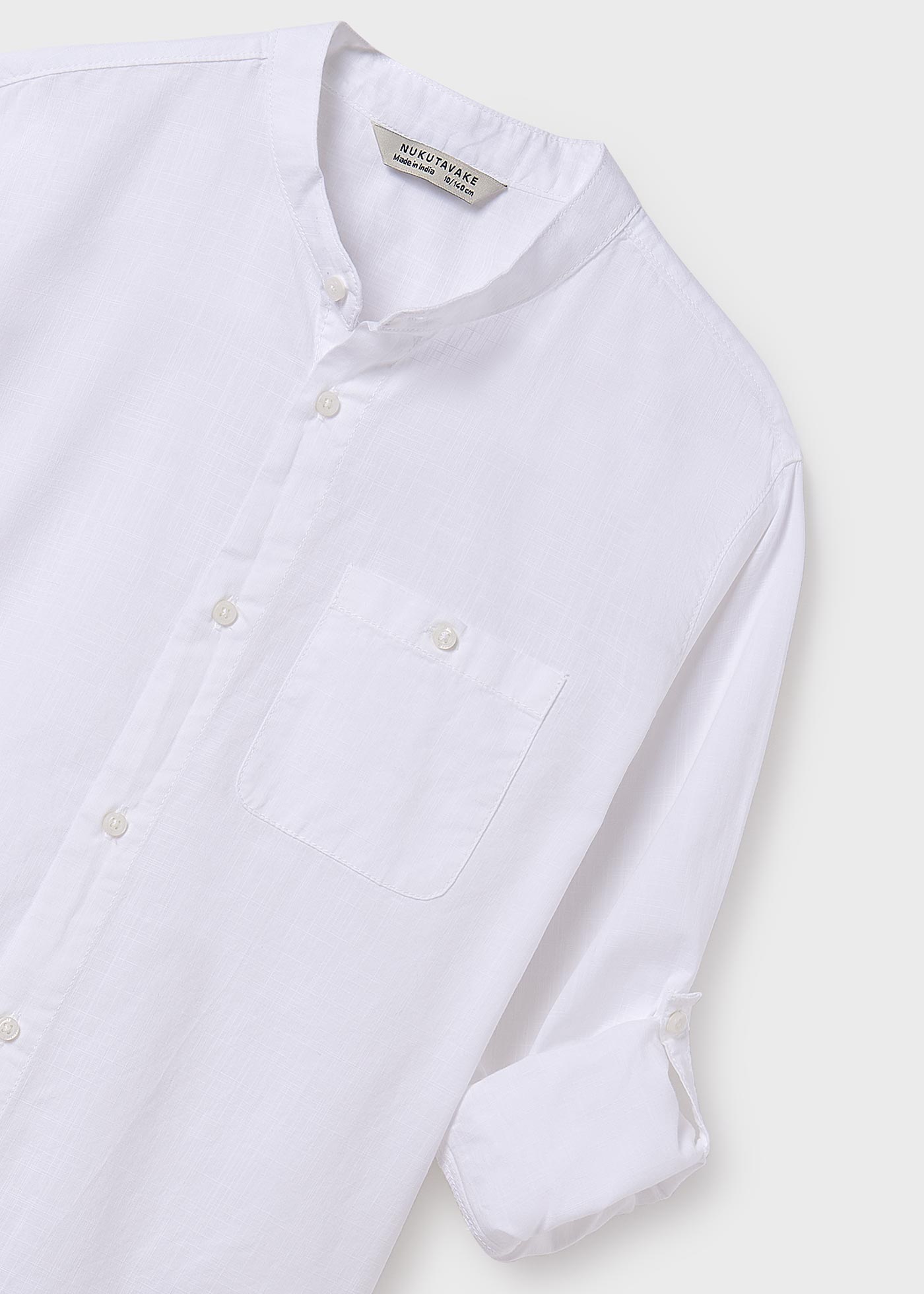 Camicia manica lunga colletto coreana ragazzo