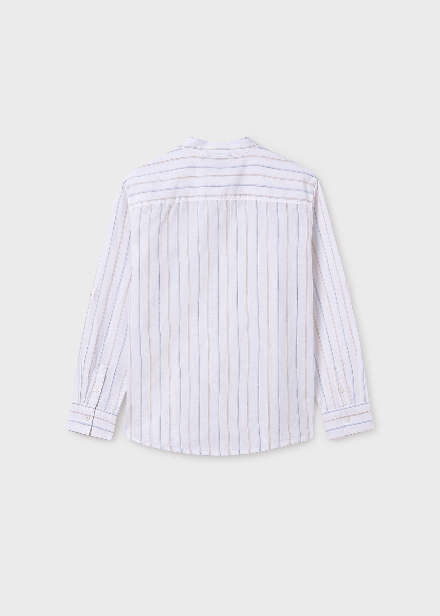 Boy Long Sleeve Band-Collar Shirt