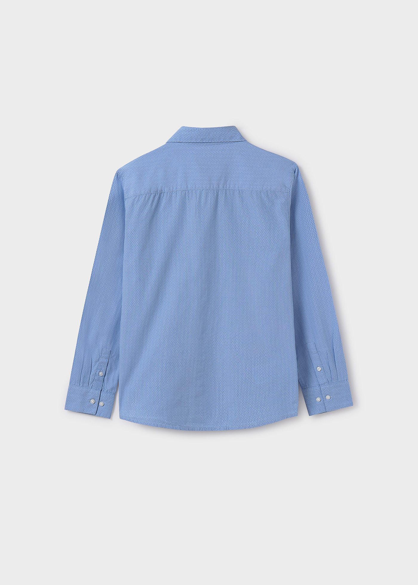 Boy long sleeved microprint shirt