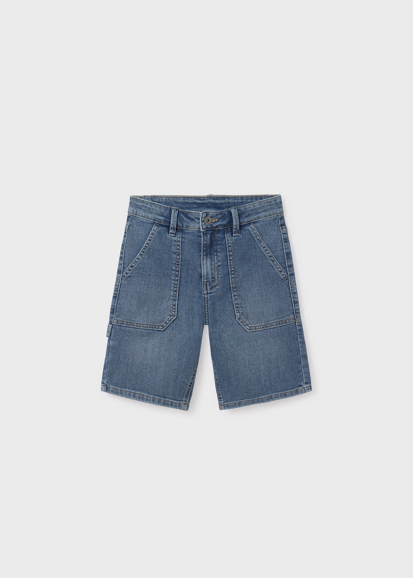 Bermuda à maxi-poches en denim garçon