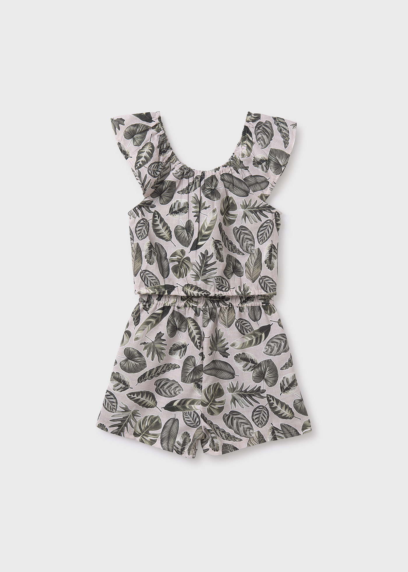 Комплект къс панталон и топ с щампа за момиче